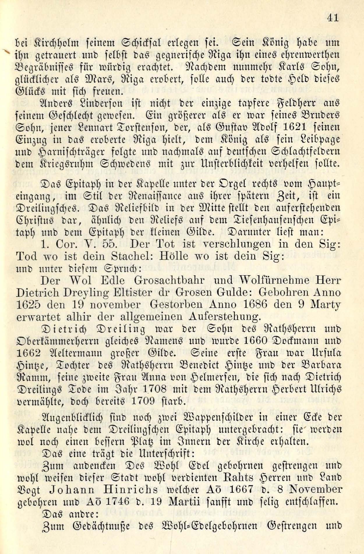 Denkmäler im Dom zu Riga (1885) | 42. Основной текст