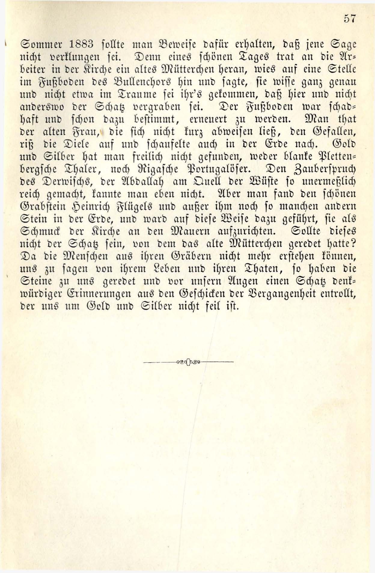 Denkmäler im Dom zu Riga (1885) | 58. Põhitekst