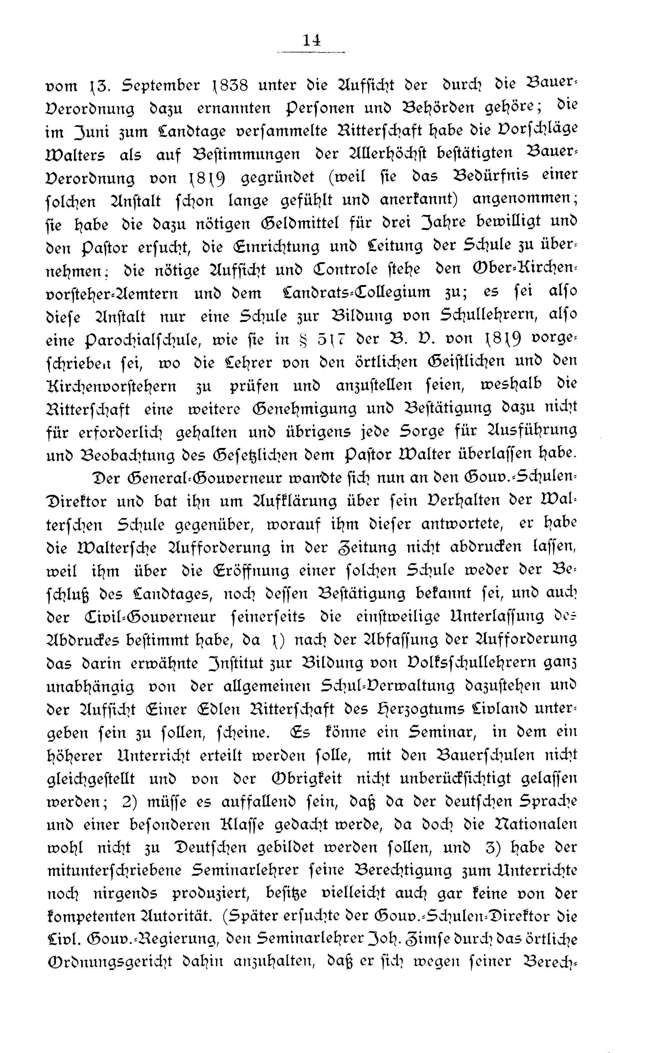 Das ritterschaftliche Parochiallehrer-Seminar in Walk, seine Lehrer und Zöglinge (1898) | 24. (14) Основной текст