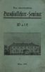 Das ritterschaftliche Parochiallehrer-Seminar in Walk, seine Lehrer und Zöglinge (1898) | 1. Передняя обложка