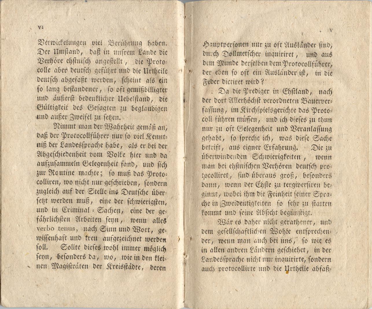 Ehstnische Originalblätter für Deutsche (1816) | 3. (IV-V) Foreword