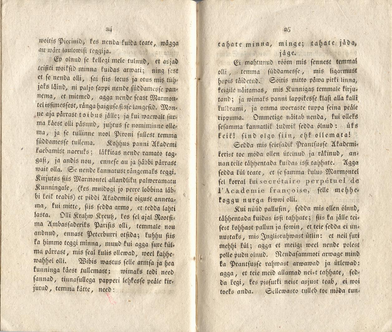 Ehstnische Originalblätter für Deutsche (1816) | 19. (24-25) Põhitekst