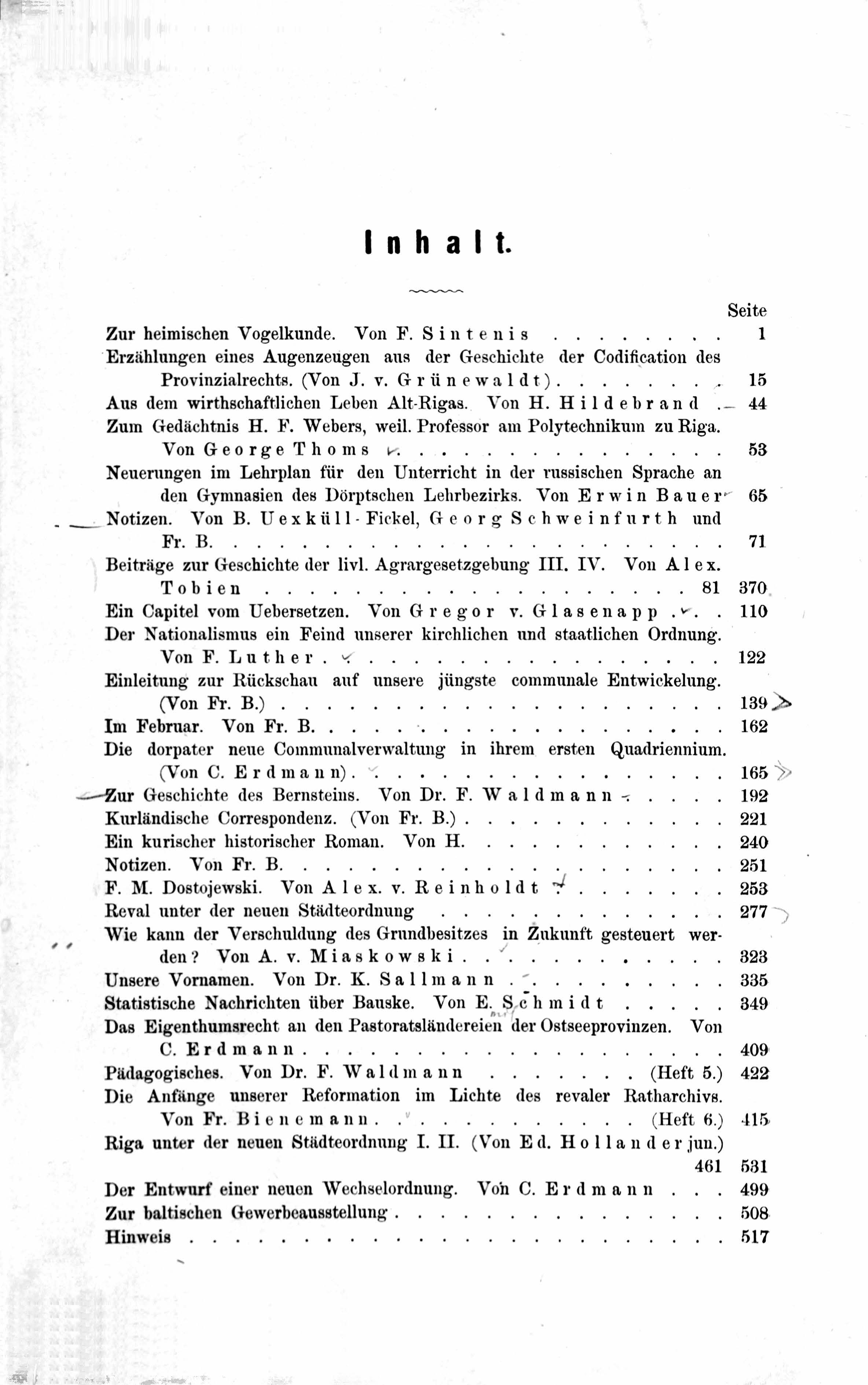 Baltische Monatsschrift [29] (1882) | 3. Основной текст
