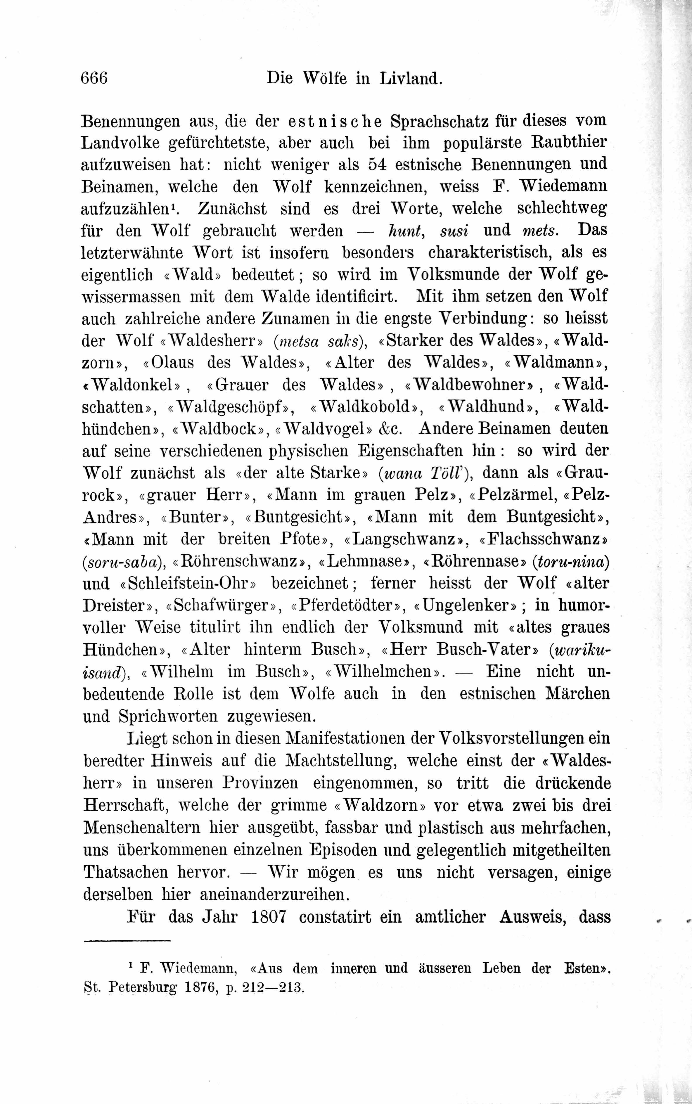 Die Wölfe in Livland (1882) | 8. Haupttext