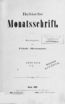 Baltische Monatsschrift [31] (1884) | 1. Titelblatt