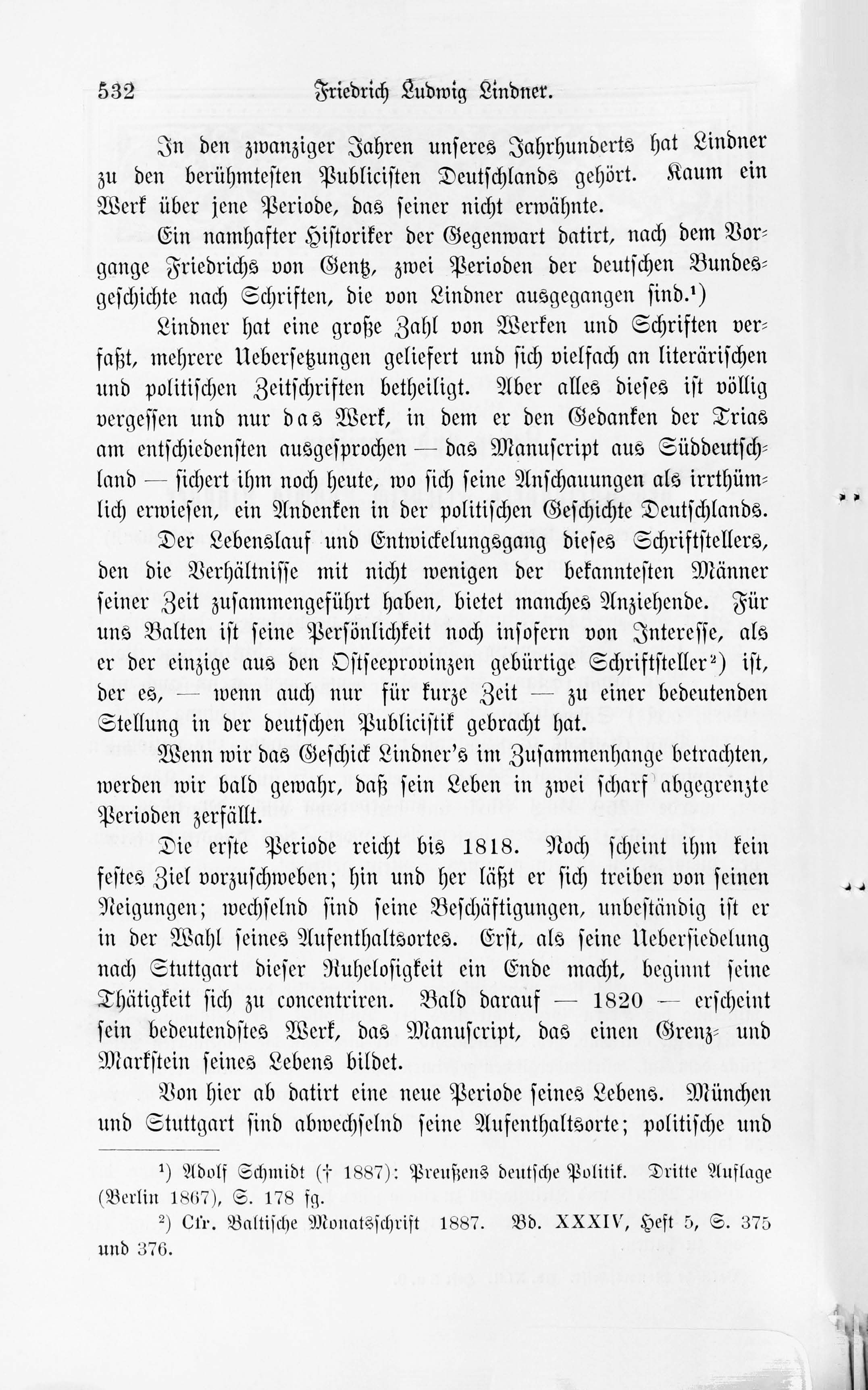 Leben und Schriften des Kurländers Friedrich Ludwig Lindner [1] (1895) | 2. Haupttext
