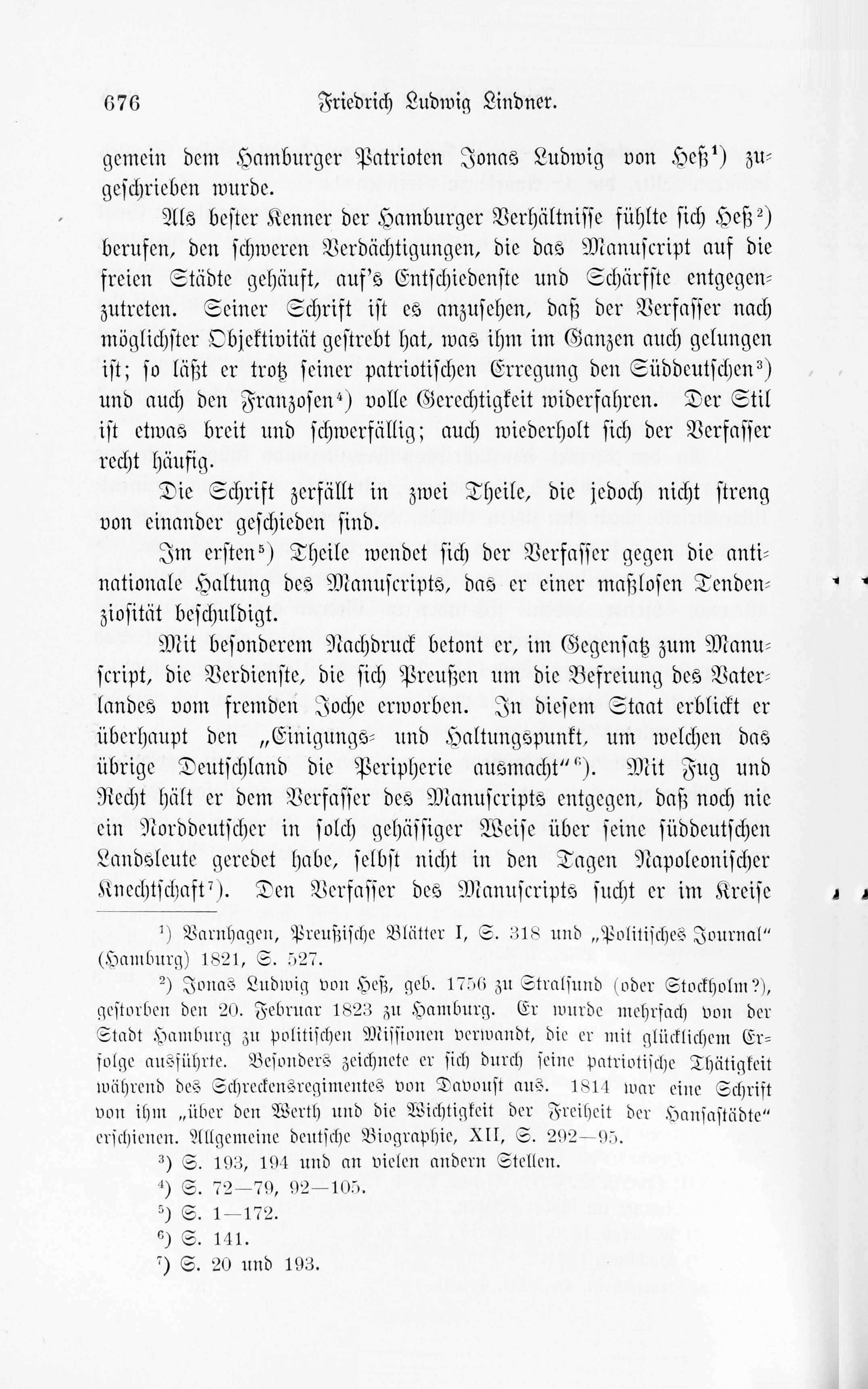 Leben und Schriften des Kurländers Friedrich Ludwig Lindner [2] (1895) | 6. Haupttext