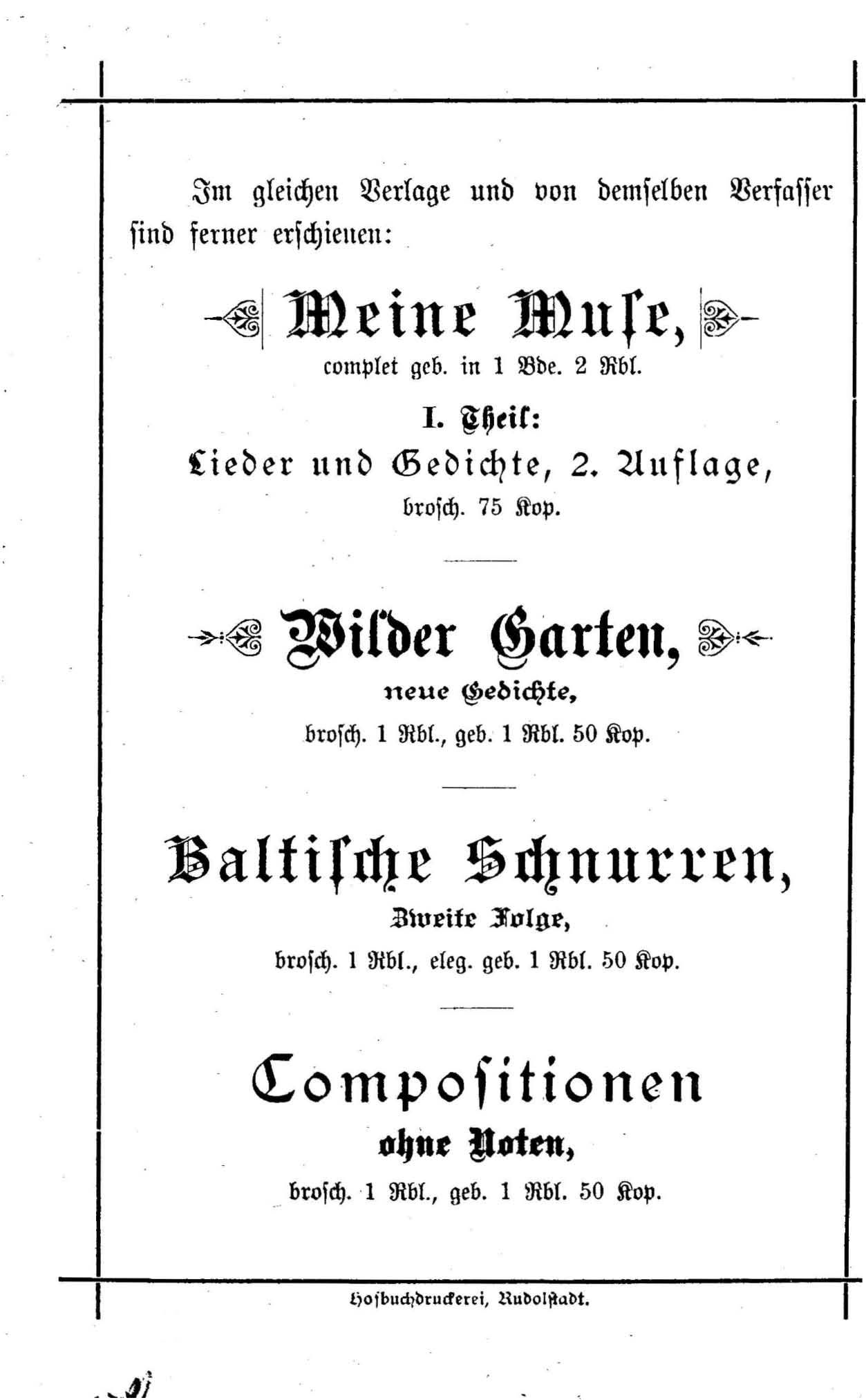Meine Muse [2] Baltische Schnurren [1] (1880) | 113. Main body of text