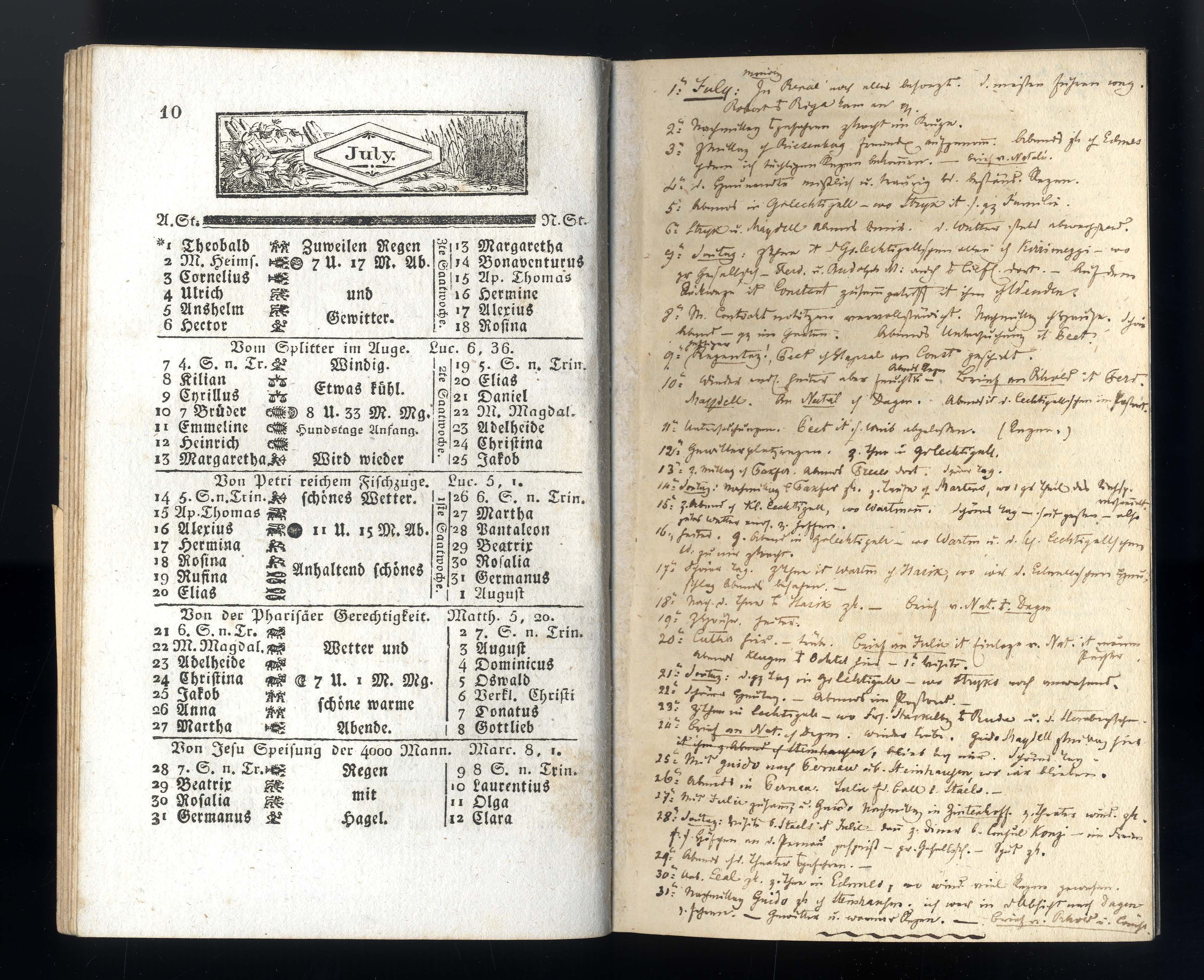 Dörptscher Kalender [1840] (1839) | 10. Haupttext