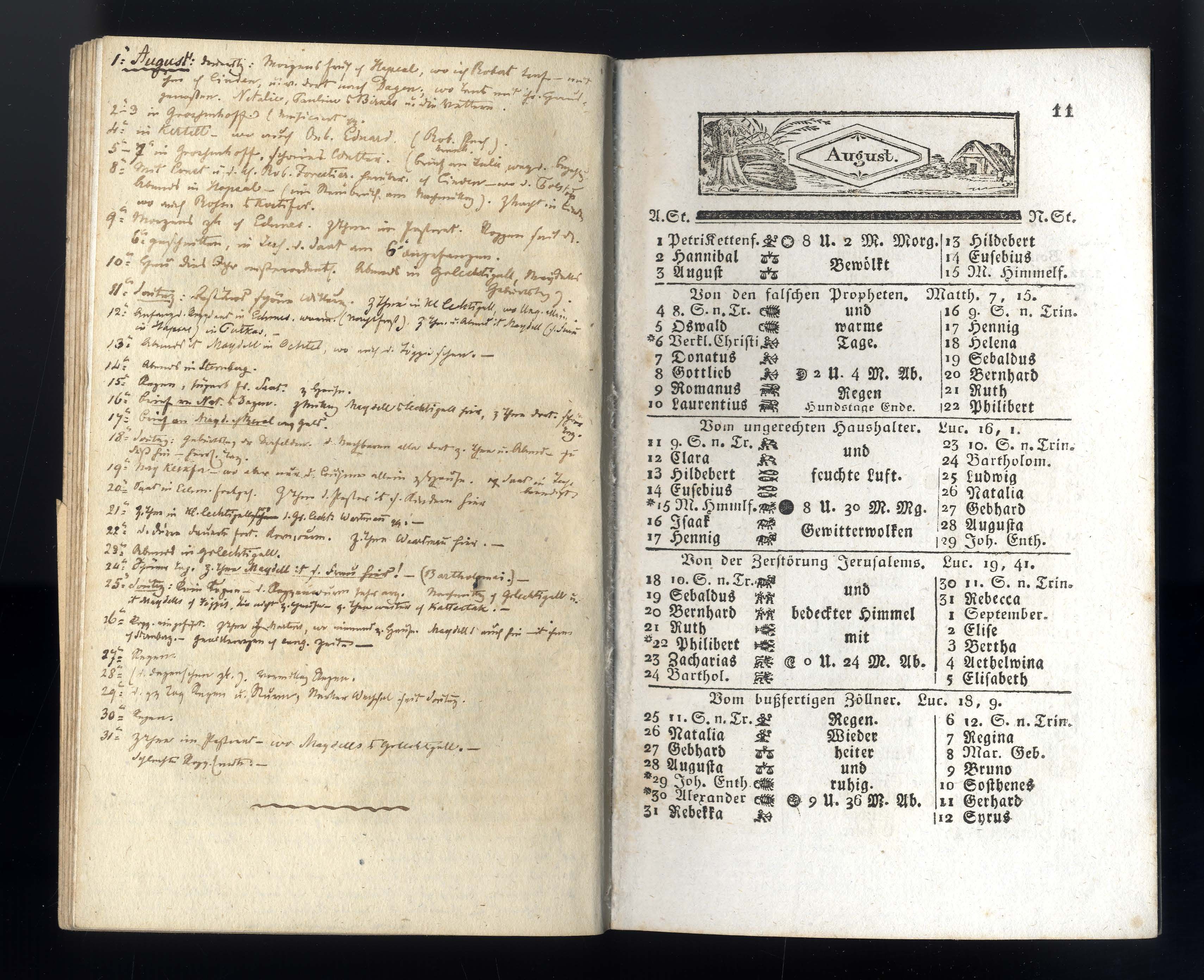 Dörptscher Kalender [1840] (1839) | 11. Main body of text