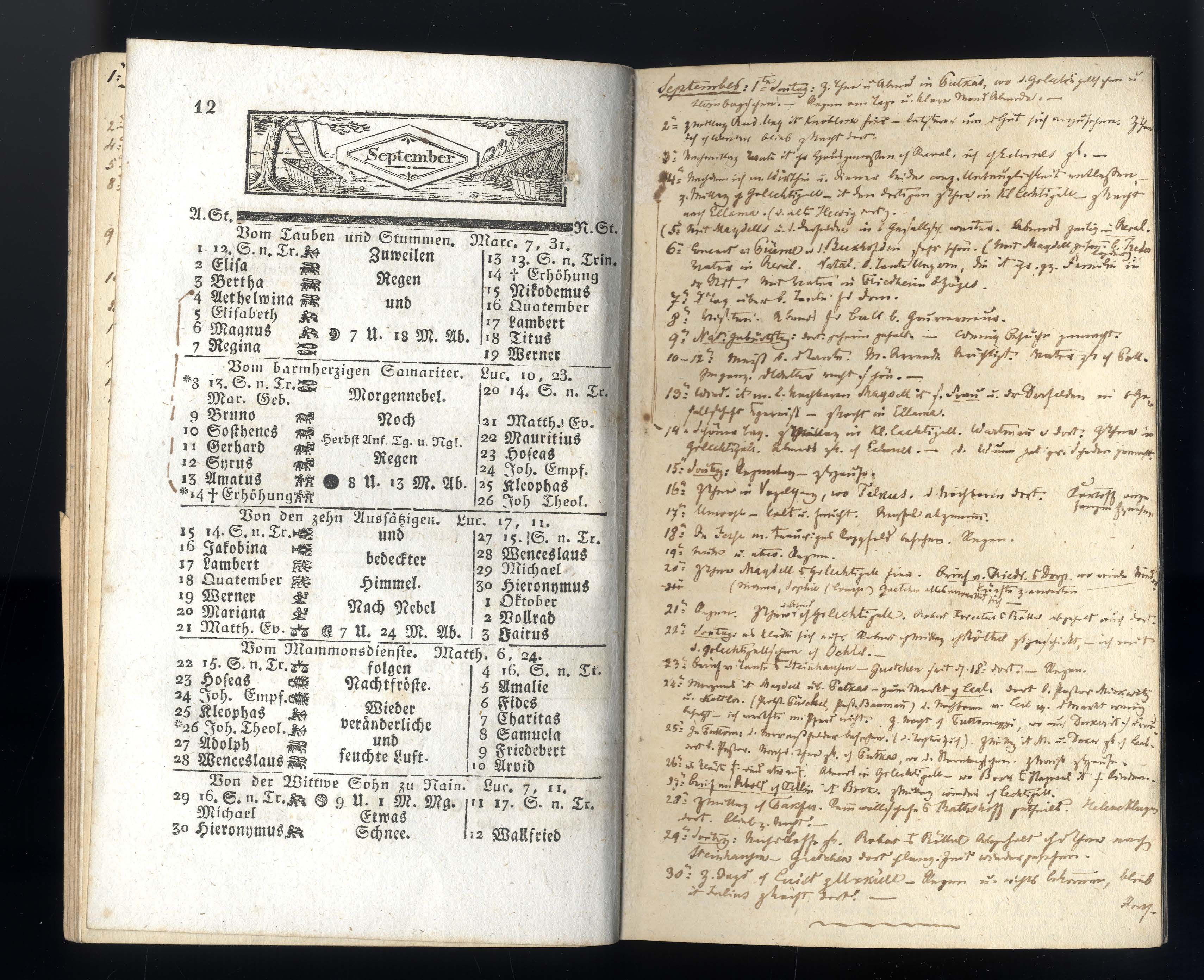 Dörptscher Kalender [1840] (1839) | 12. Main body of text