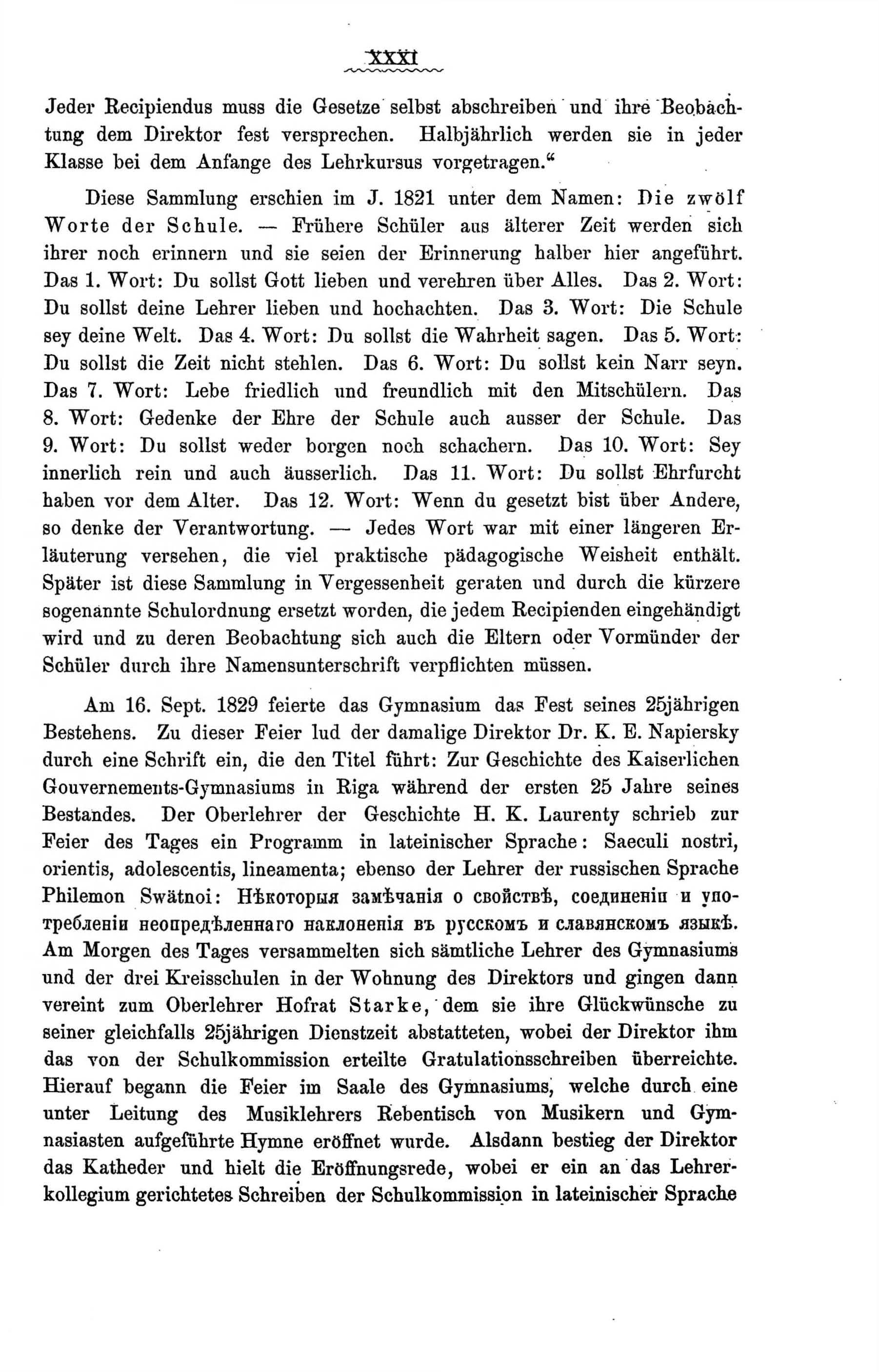 Zur Geschichte des Gouvernements-Gymnasiums in Riga (1888) | 35. Põhitekst