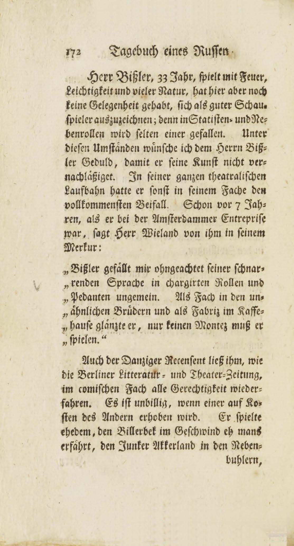Auszug aus dem Tagebuch eines Russen auf seiner Reise nach Riga (1783) | 171. Haupttext