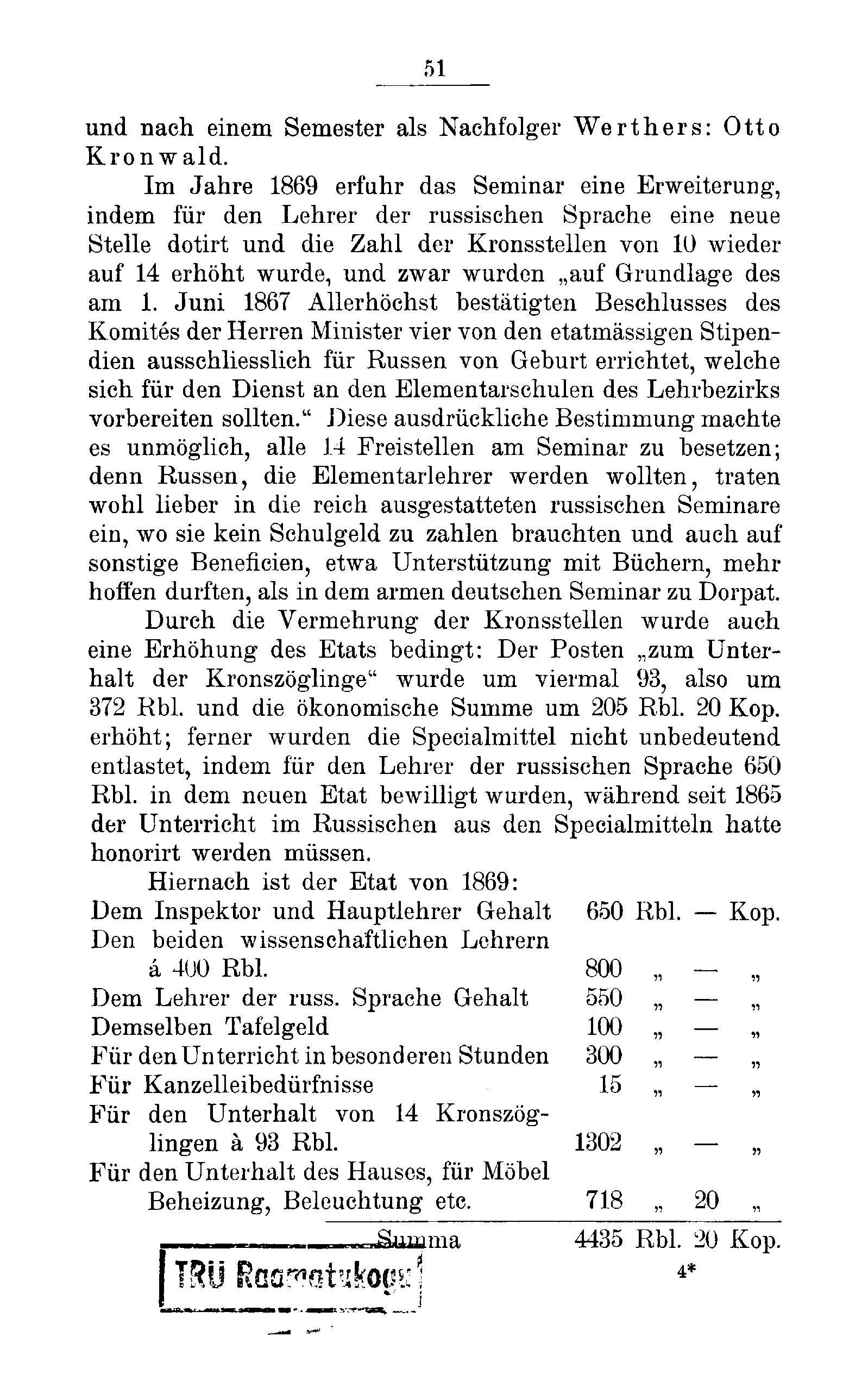 Das Erste Dorpatsche Lehrer-Seminar (1890) | 54. Haupttext