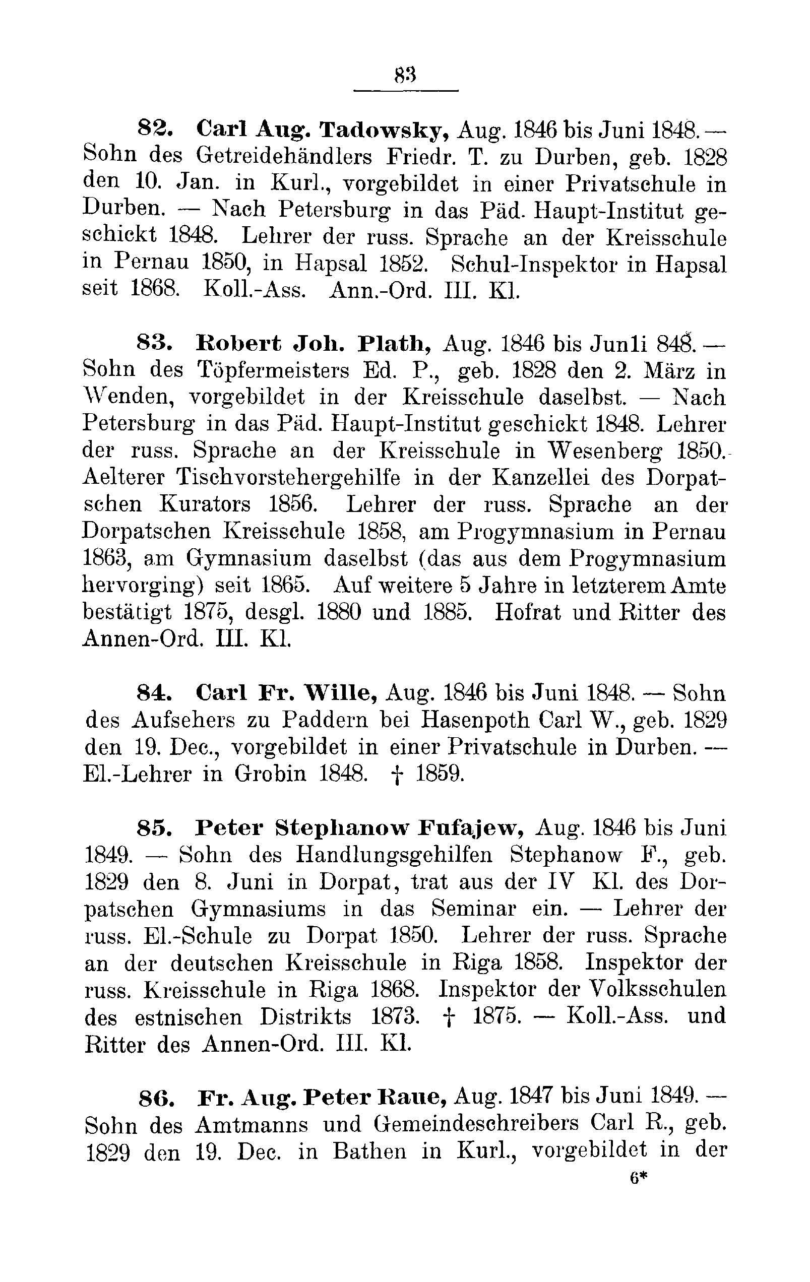Das Erste Dorpatsche Lehrer-Seminar (1890) | 86. Haupttext
