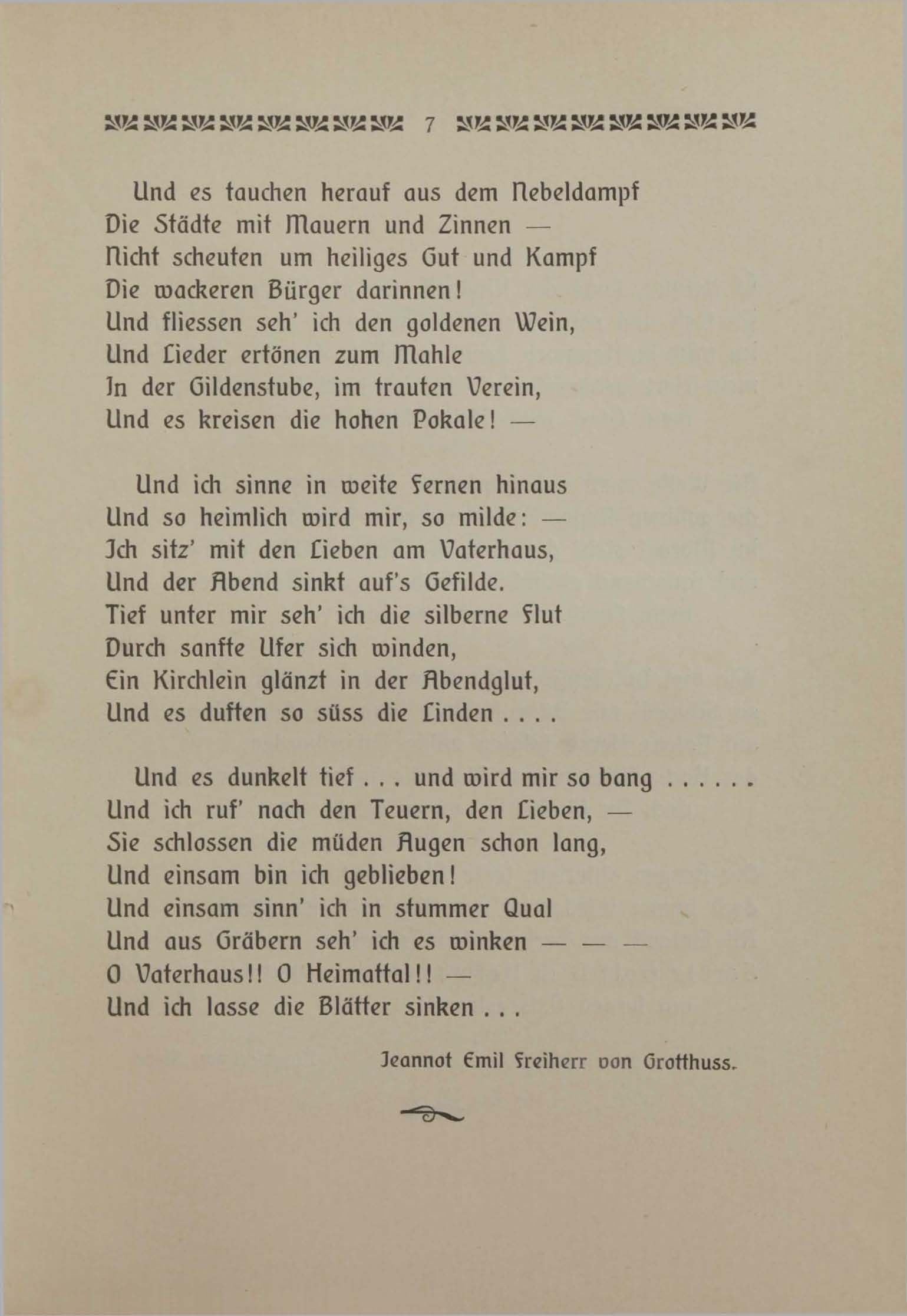 Unsre Heimat (1906) | 9. (7) Põhitekst
