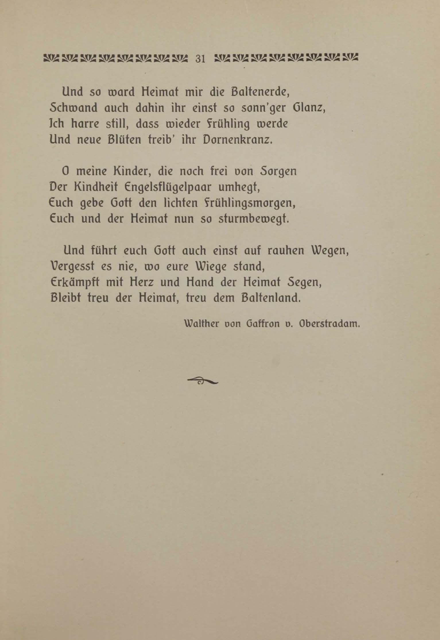Unsre Heimat (1906) | 33. (31) Põhitekst