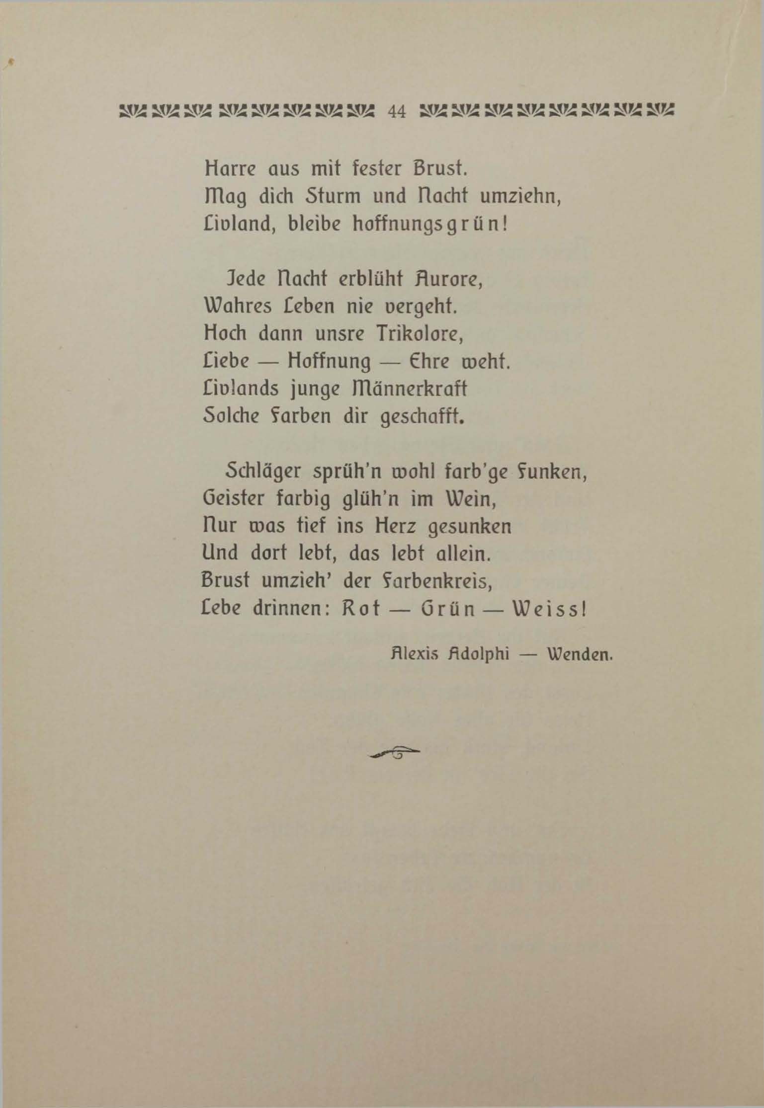 Unsre Heimat (1906) | 44. (44) Põhitekst