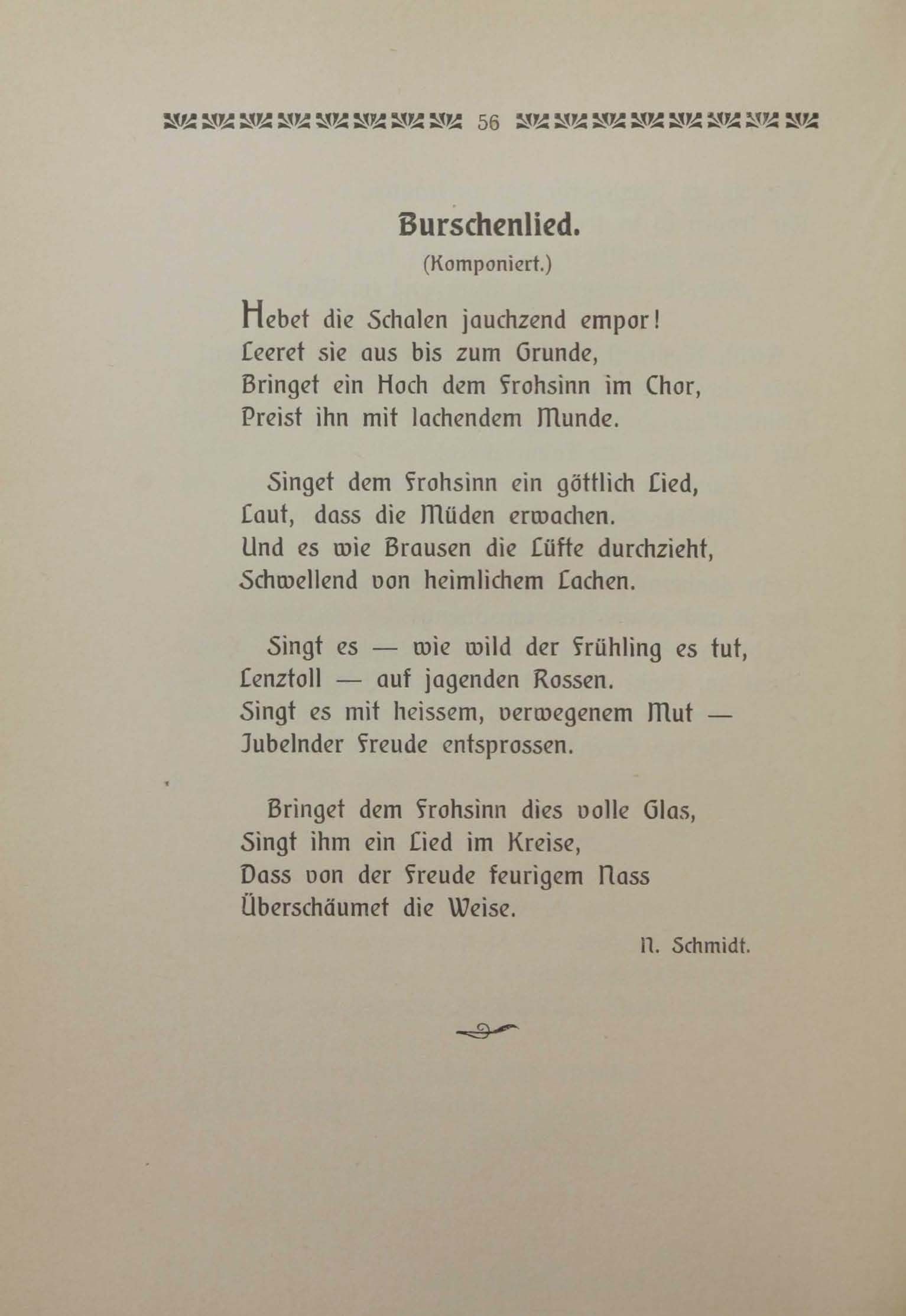 Burschenlied (1906) | 1. (56) Haupttext