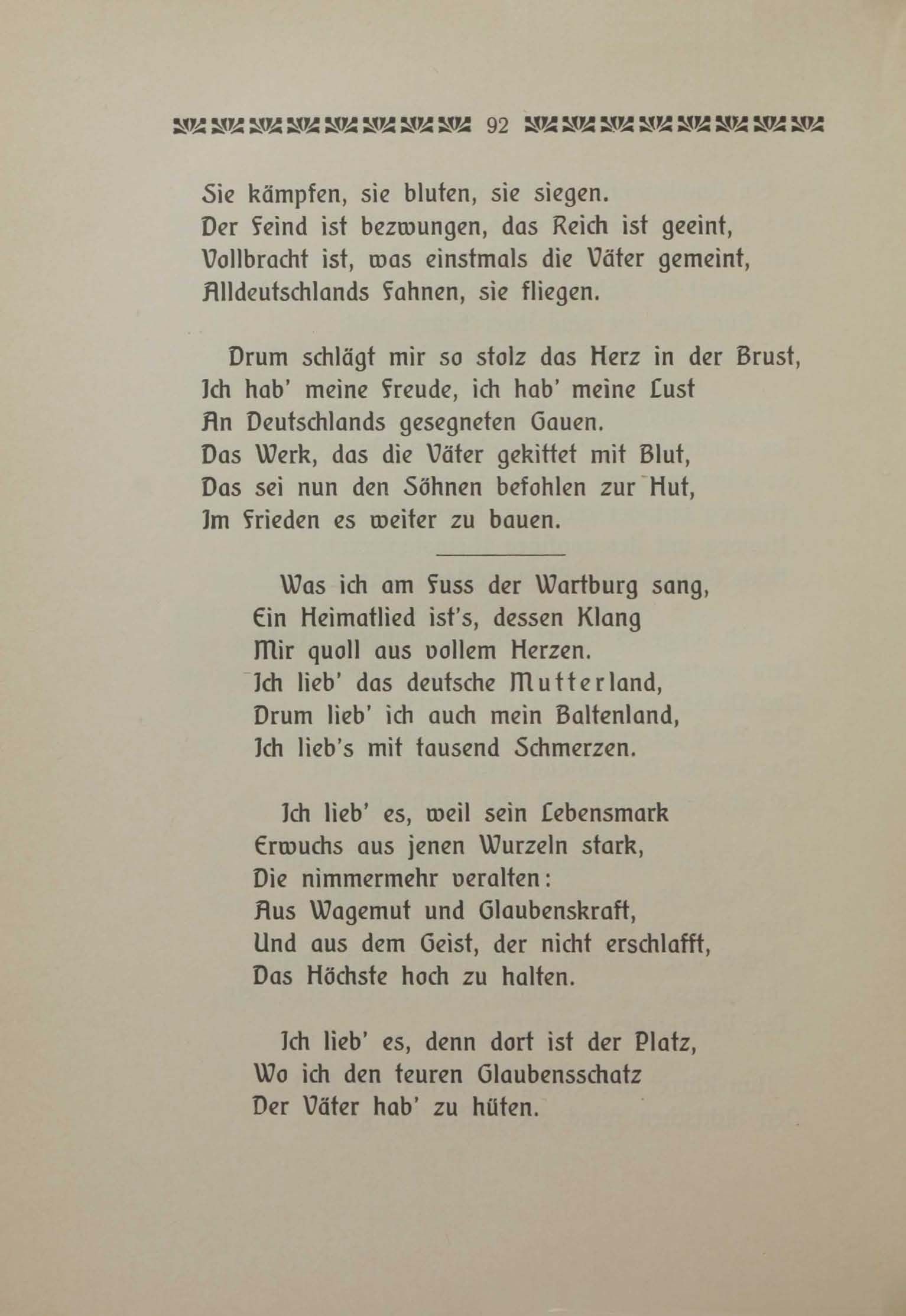 Unsre Heimat (1906) | 90. (92) Põhitekst