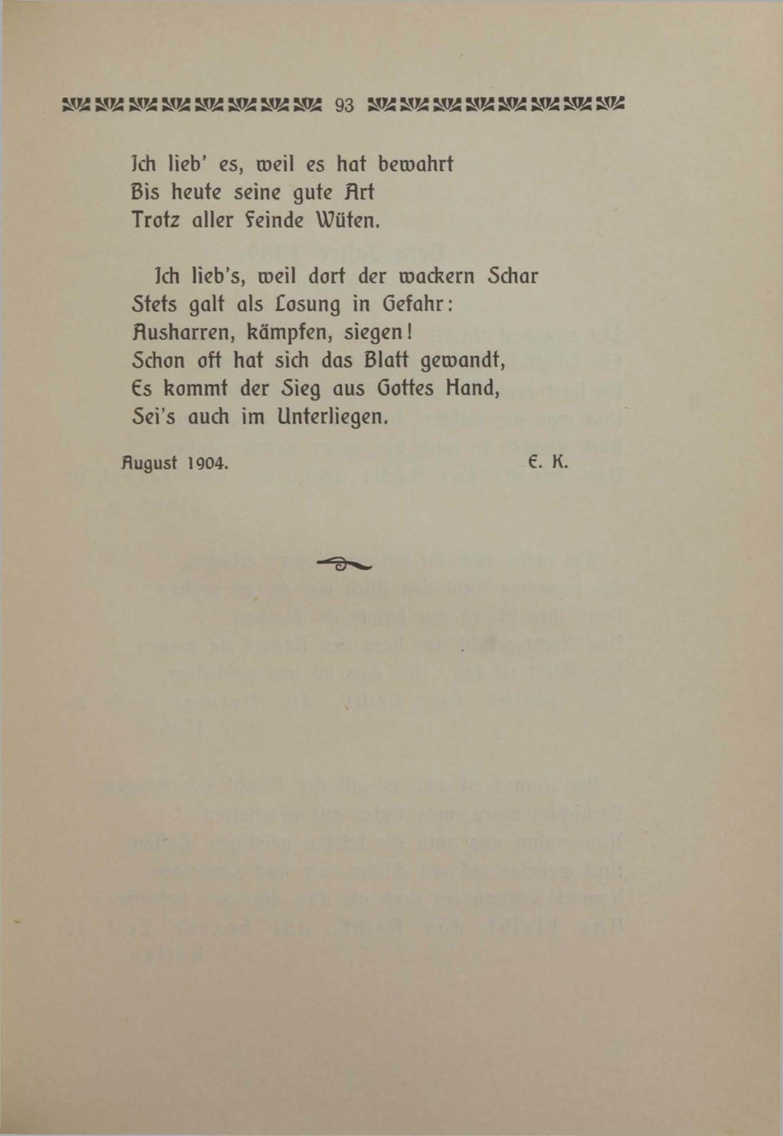 Unsre Heimat (1906) | 91. (93) Põhitekst