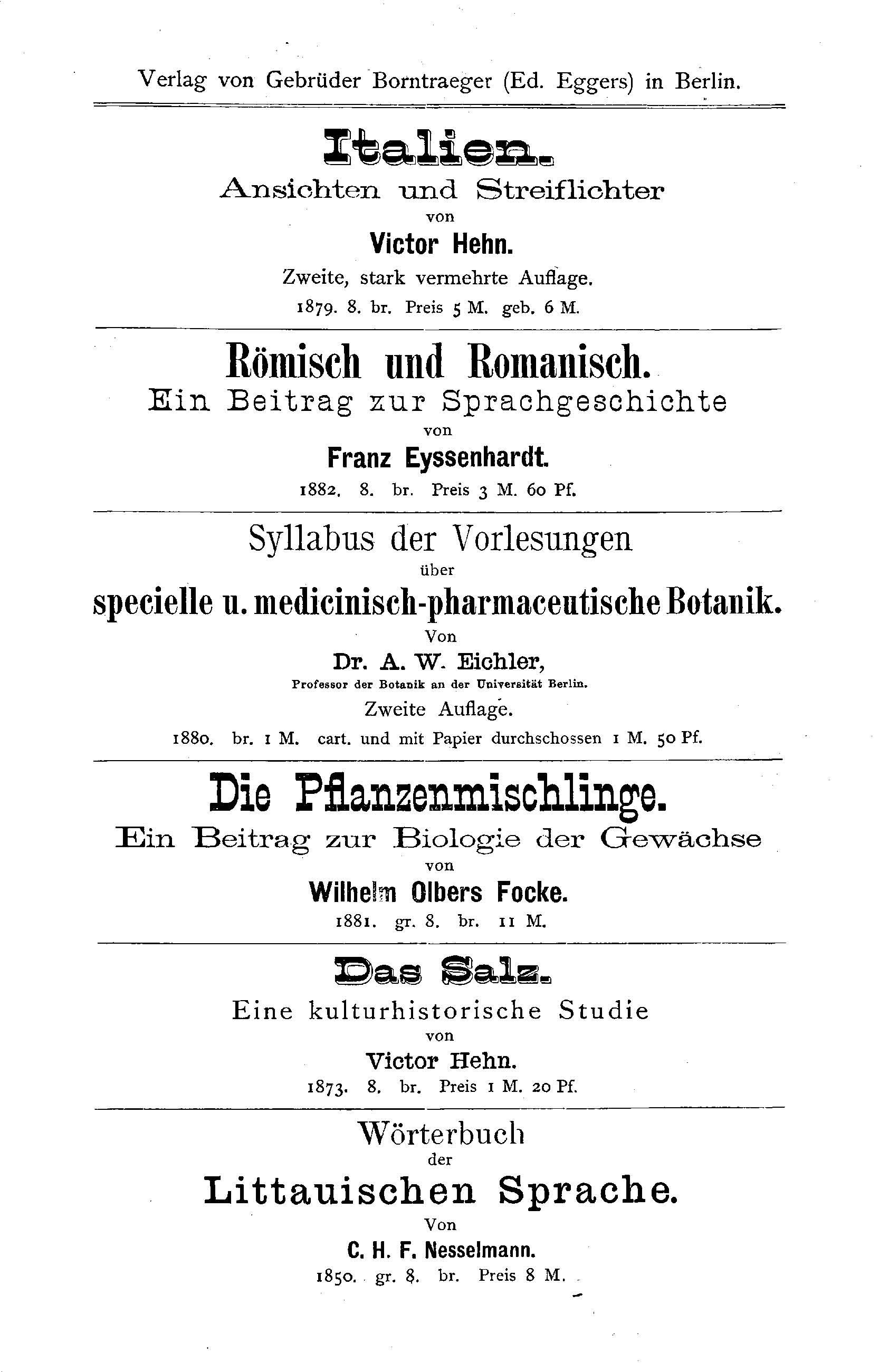 Kulturpflanzen und Hausthiere (1870) | 528. Põhitekst