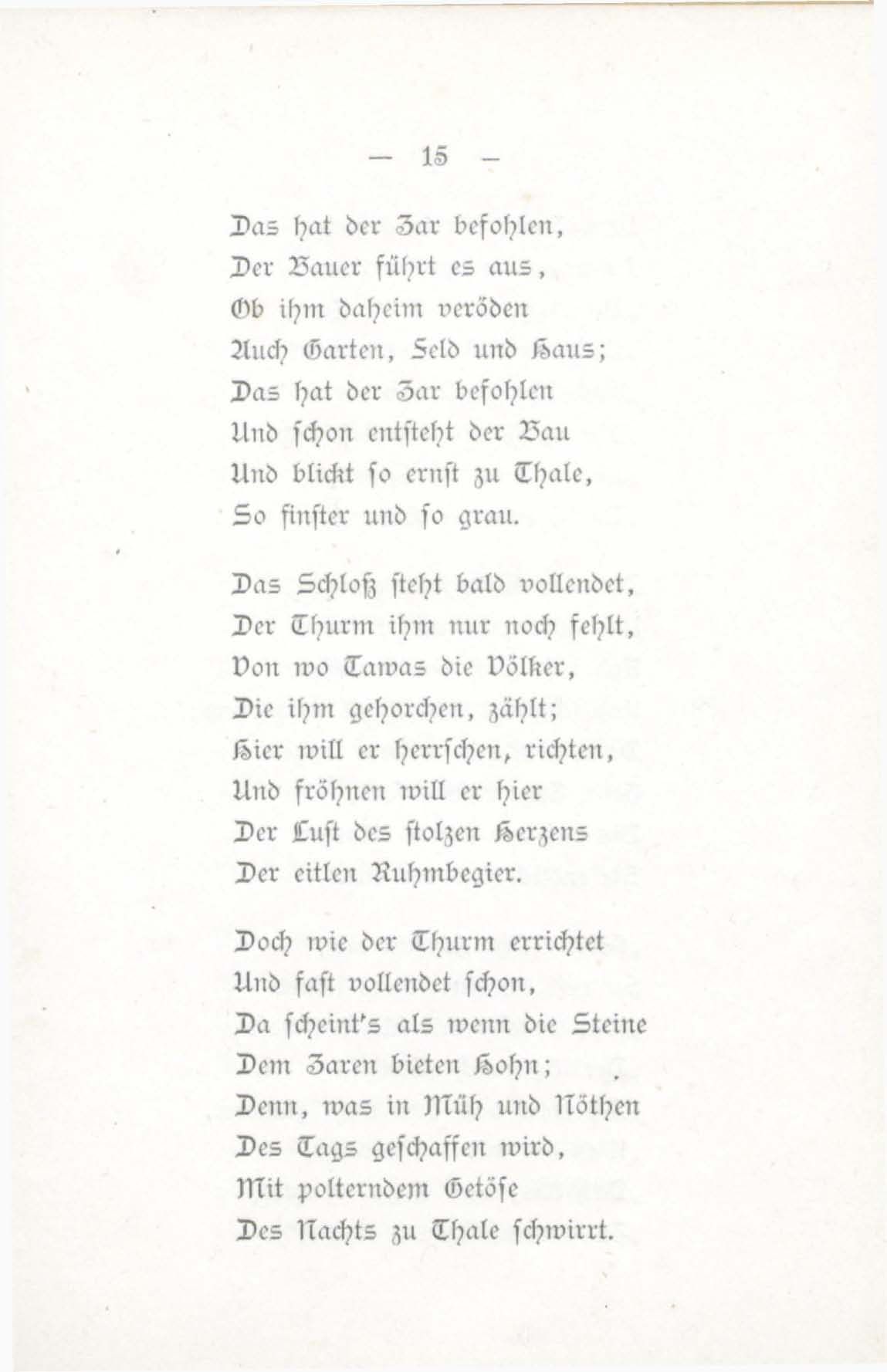Der Thränenthurm (1884) | 14. (15) Põhitekst