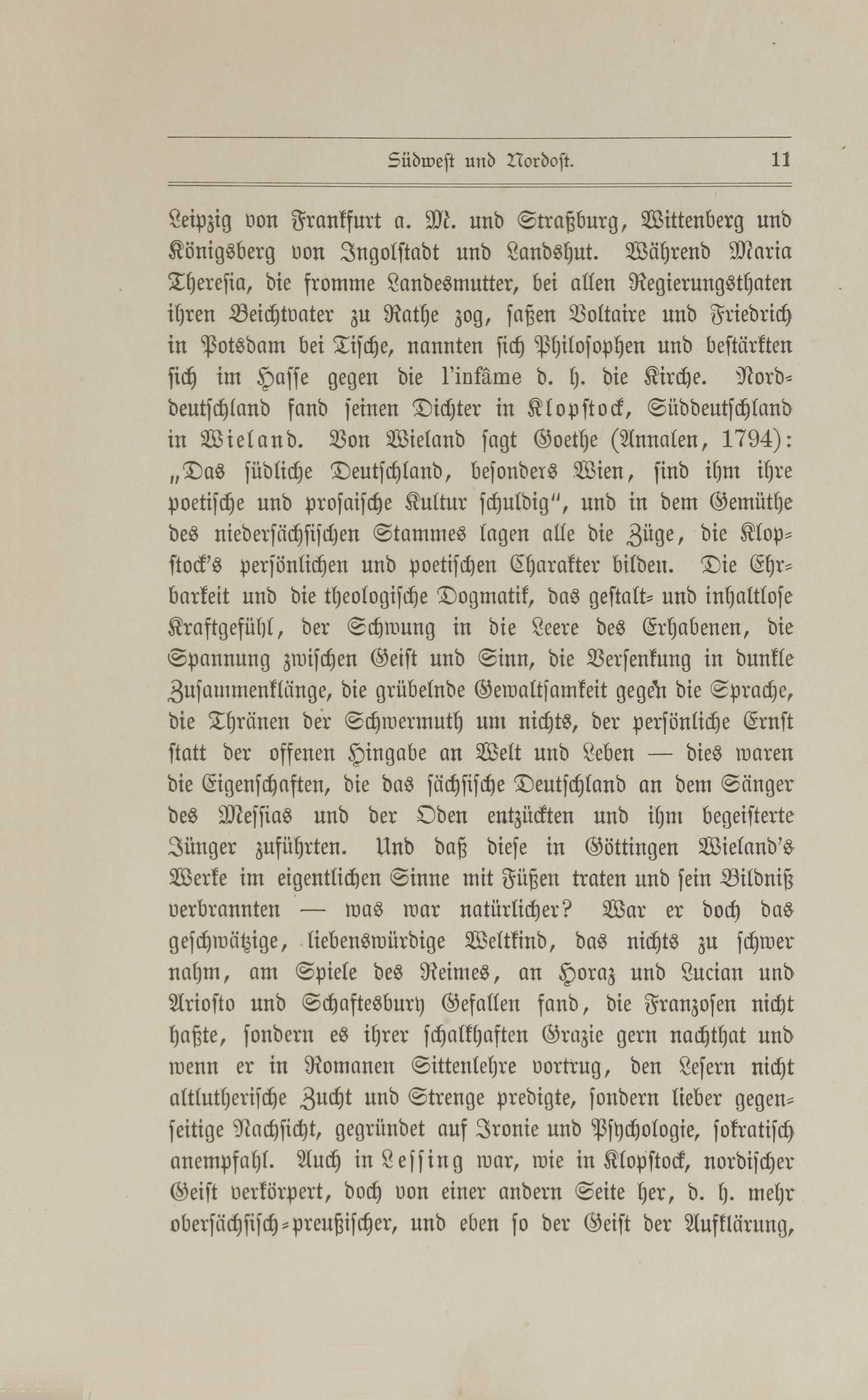 Gedanken über Goethe (1887) | 12. (11) Põhitekst
