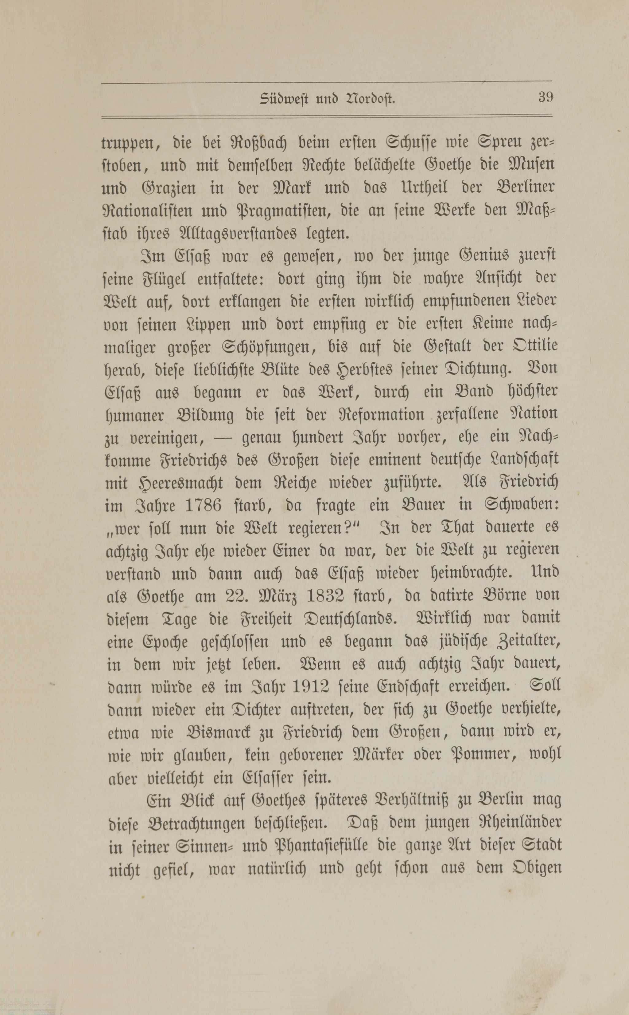 Gedanken über Goethe (1887) | 40. (39) Põhitekst