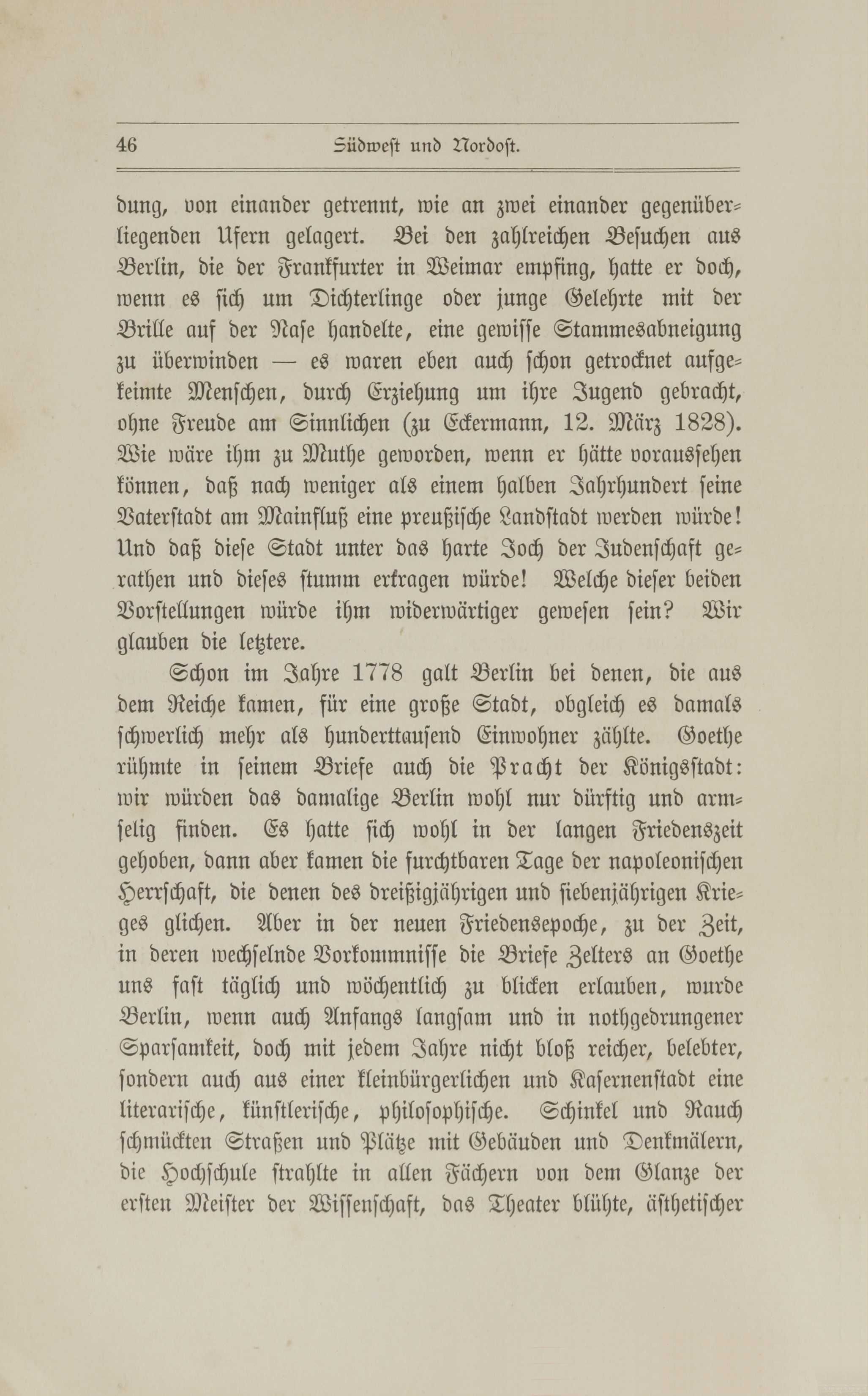 Gedanken über Goethe (1887) | 47. (46) Põhitekst