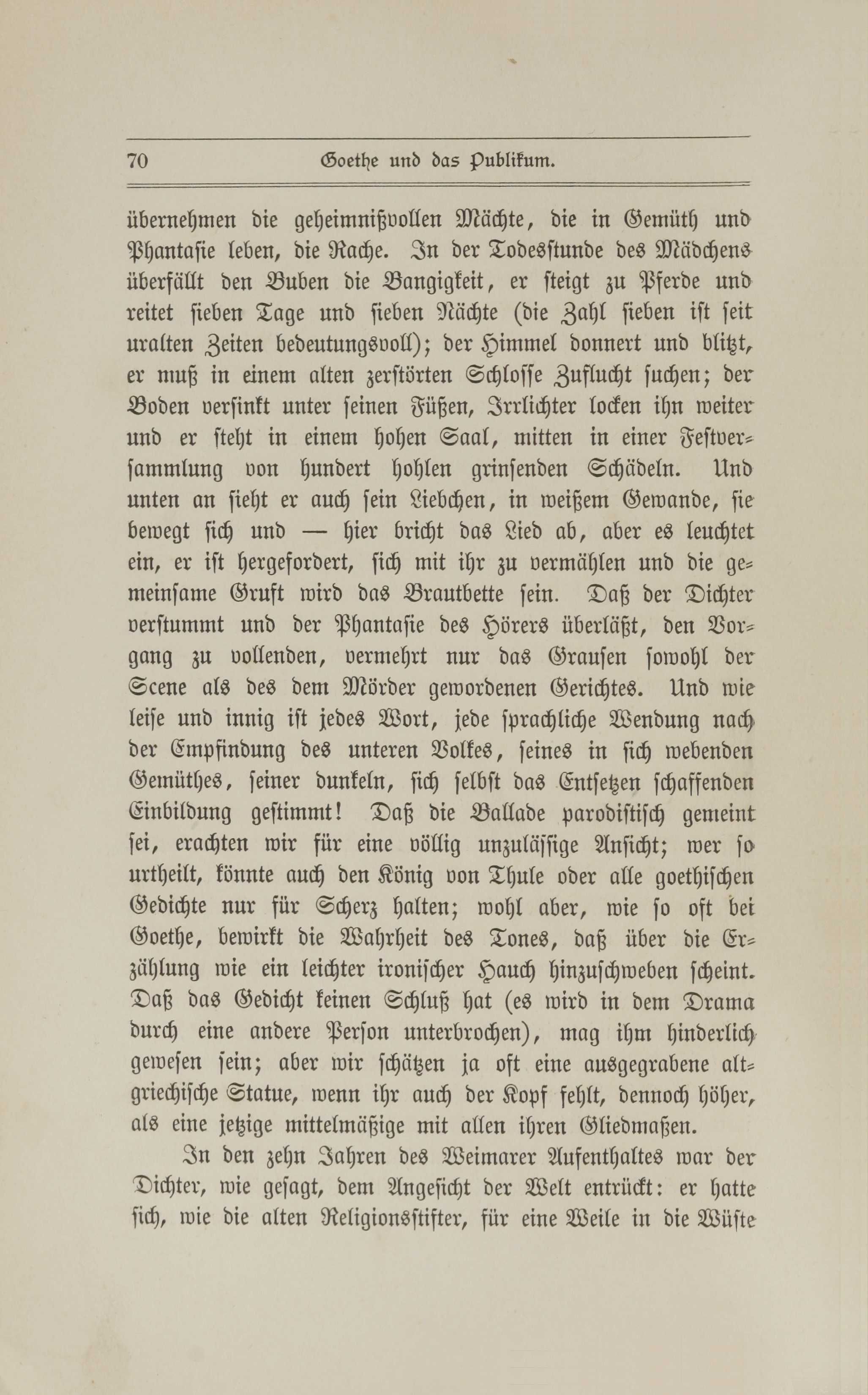 Gedanken über Goethe (1887) | 71. (70) Põhitekst