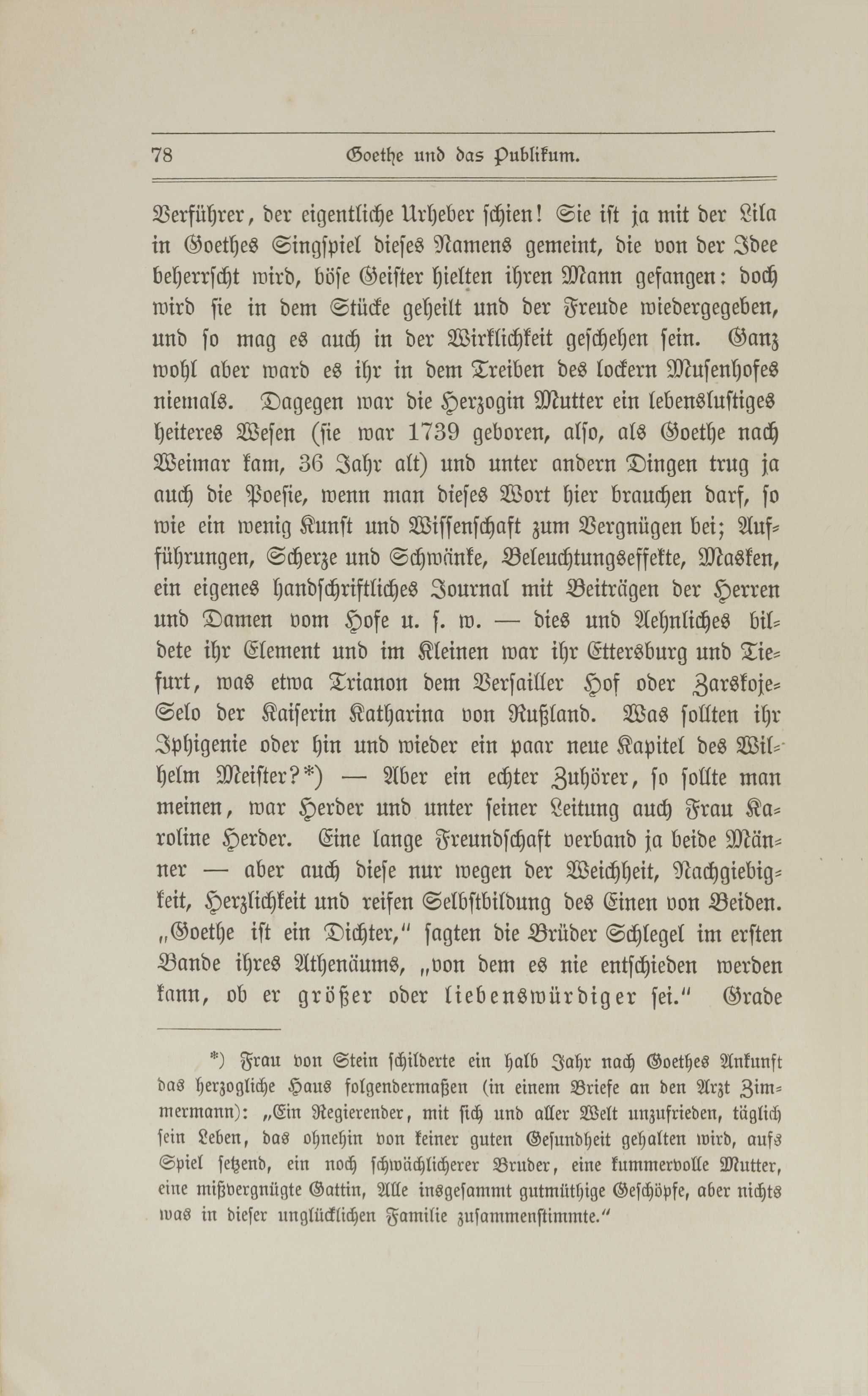 Gedanken über Goethe (1887) | 79. (78) Põhitekst