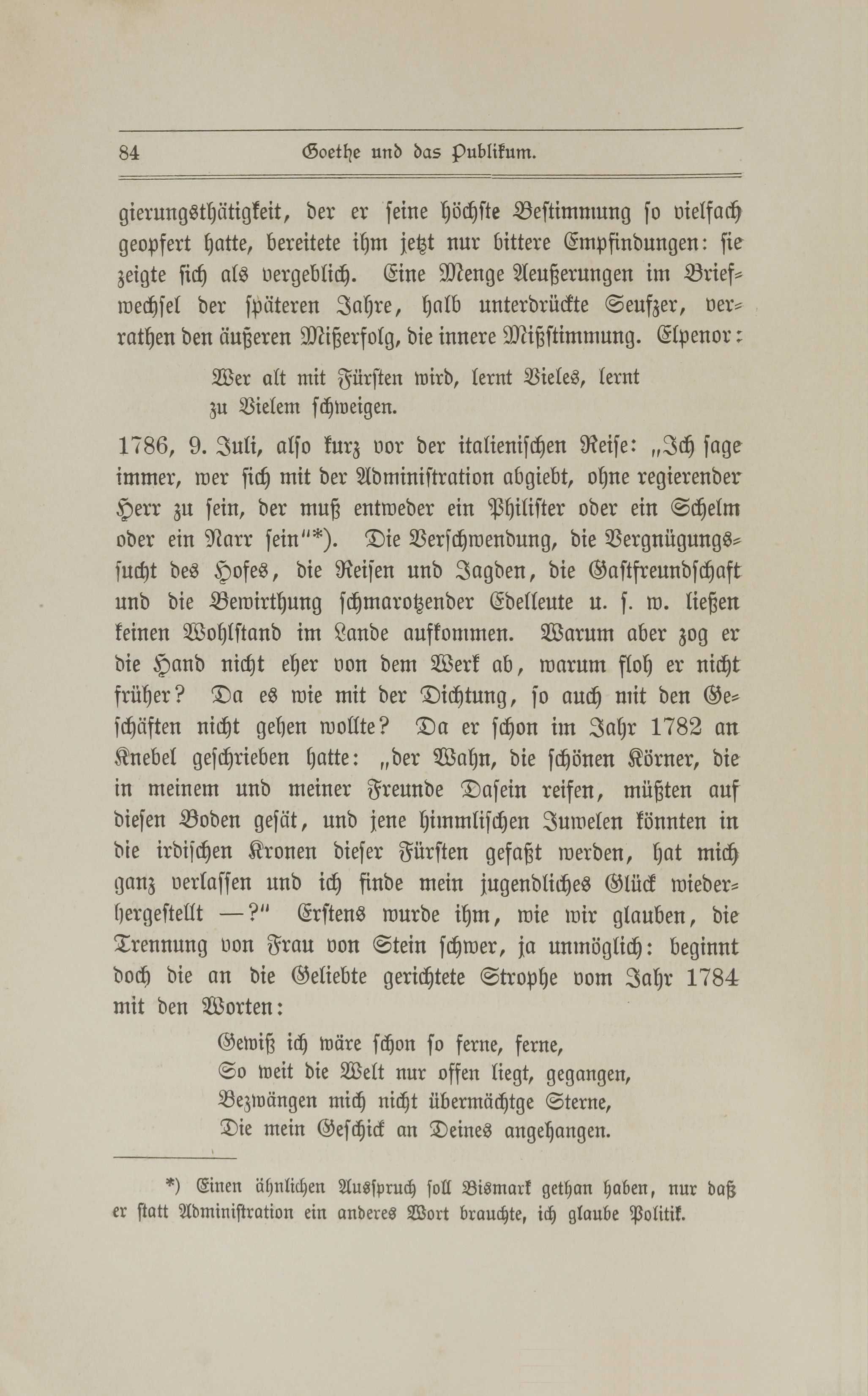 Gedanken über Goethe (1887) | 85. (84) Основной текст