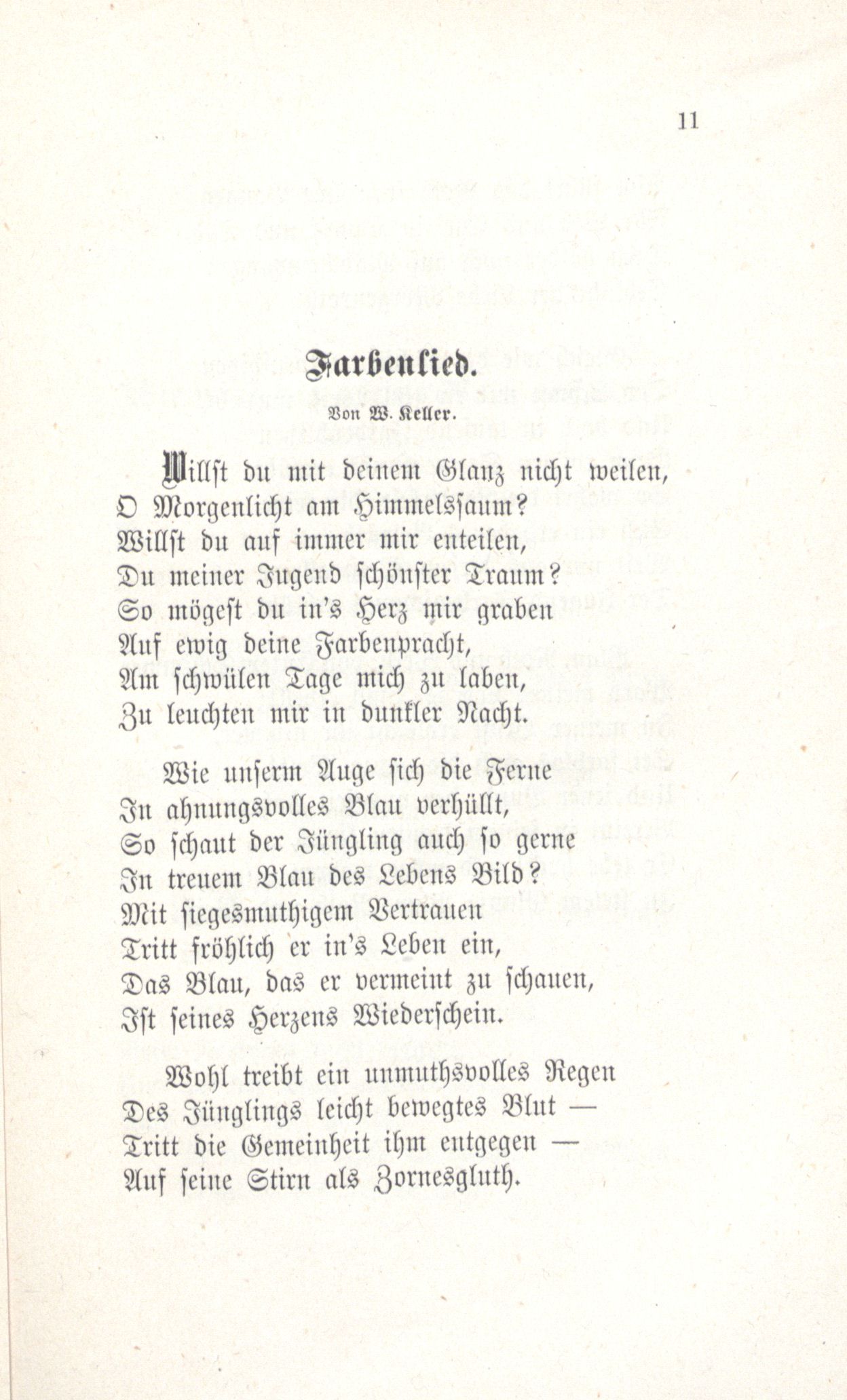 Erinnerung an die Fraternitas (1880) | 12. (11) Haupttext