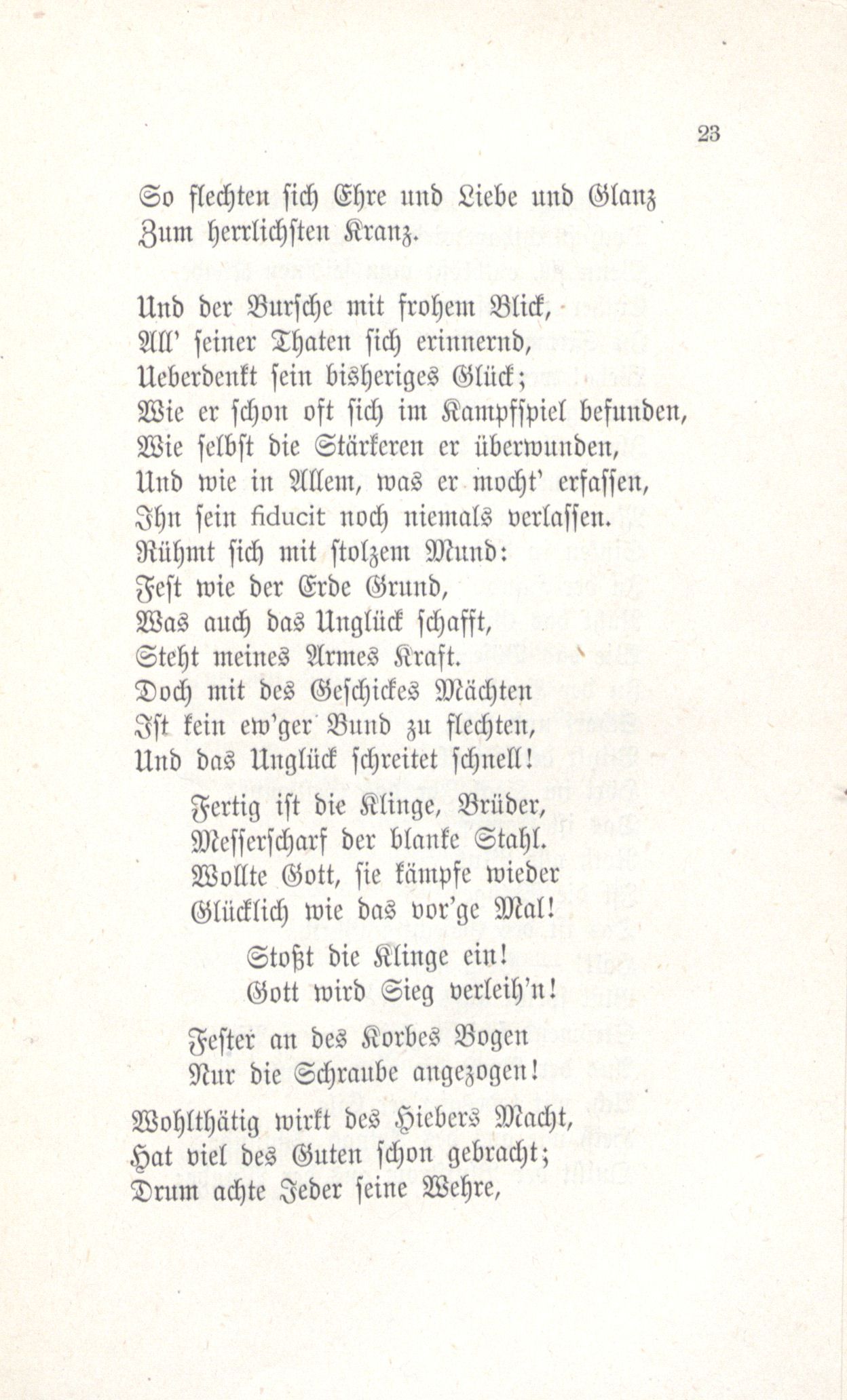 Erinnerung an die Fraternitas (1880) | 24. (23) Põhitekst