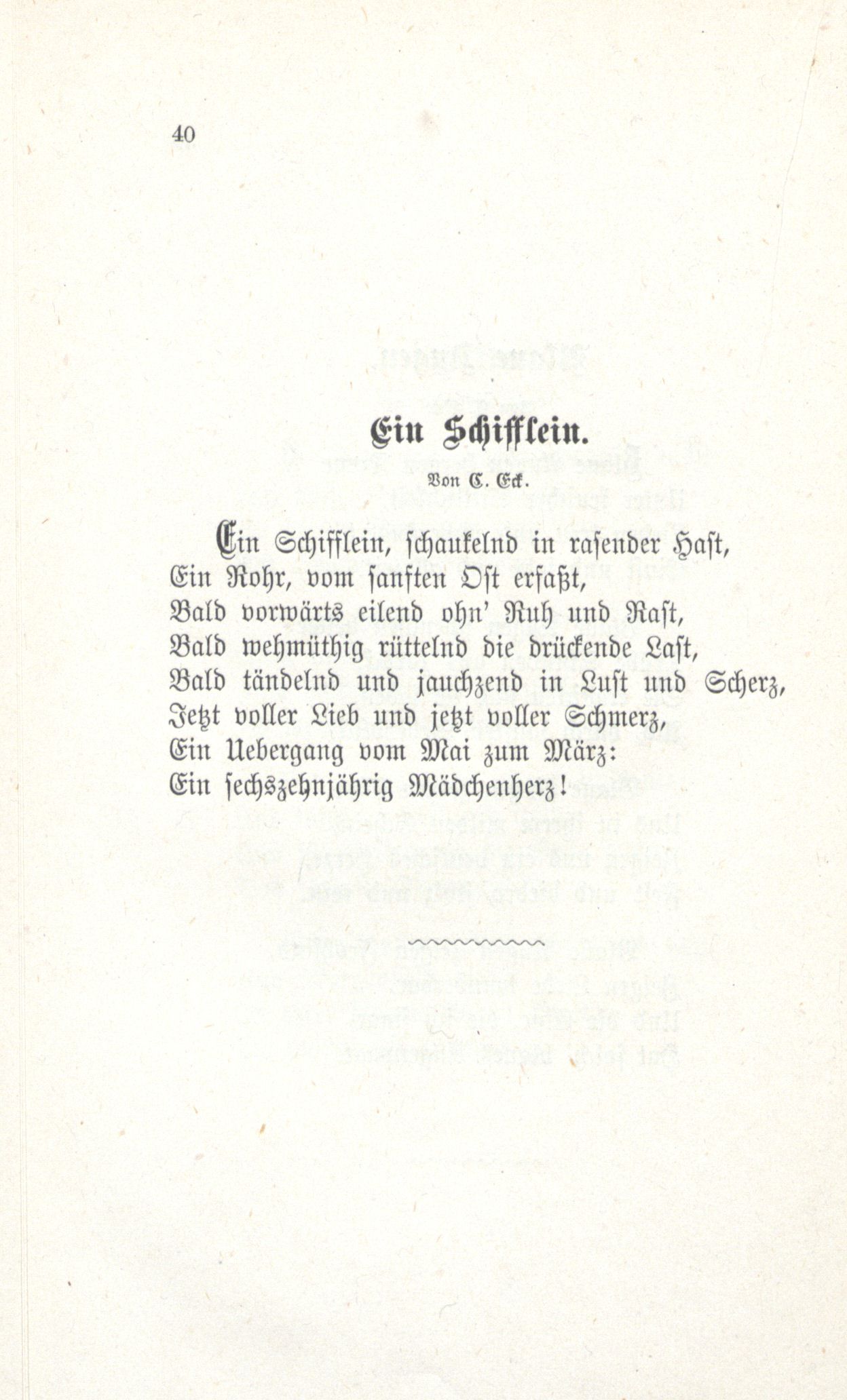 Ein Schifflein (1880) | 1. (40) Haupttext