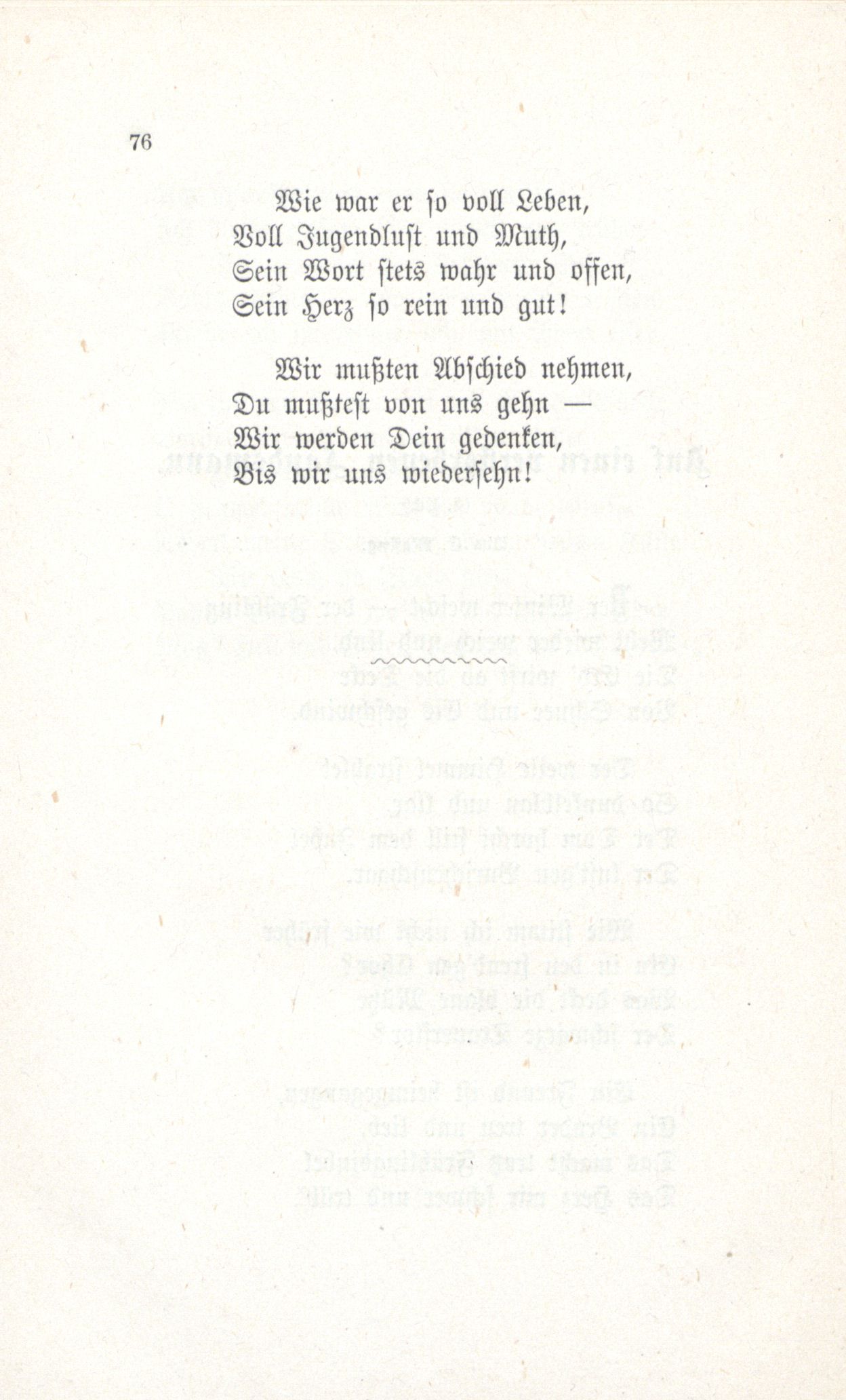 Erinnerung an die Fraternitas (1880) | 77. (76) Haupttext