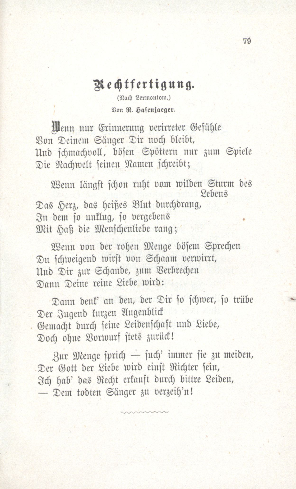 Erinnerung an die Fraternitas (1880) | 80. (79) Haupttext