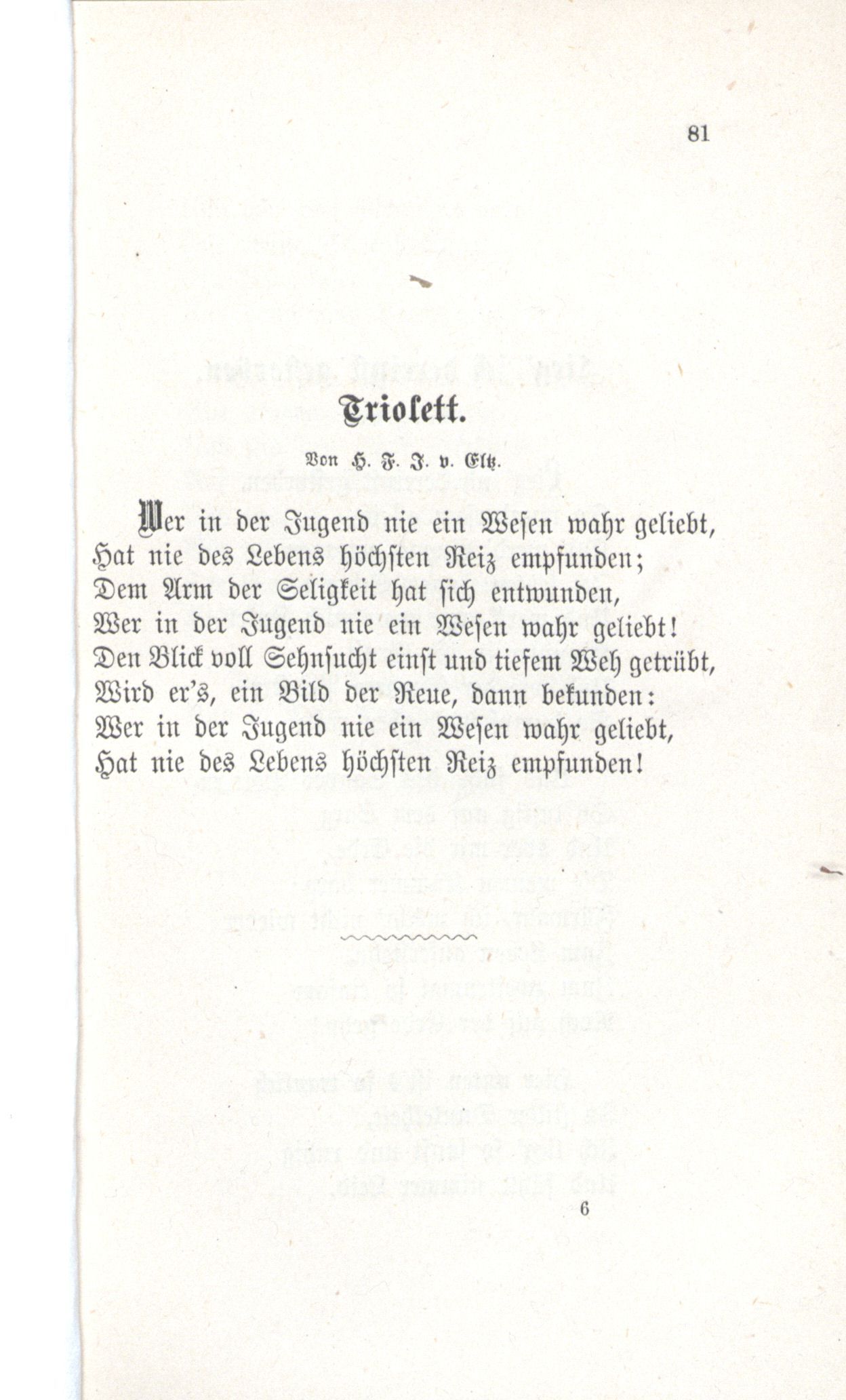 Erinnerung an die Fraternitas (1880) | 82. (81) Põhitekst