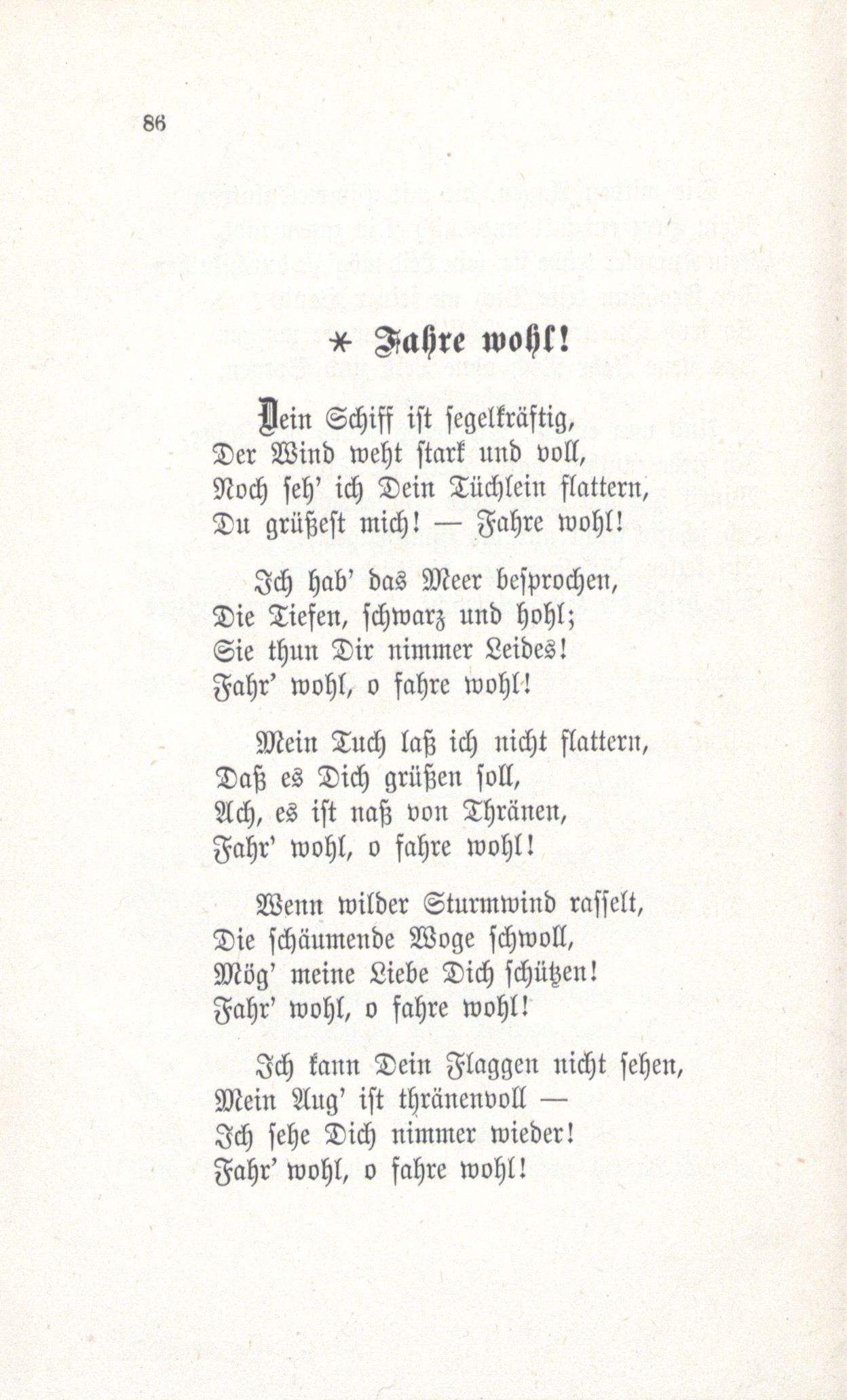 Erinnerung an die Fraternitas (1880) | 87. (86) Основной текст