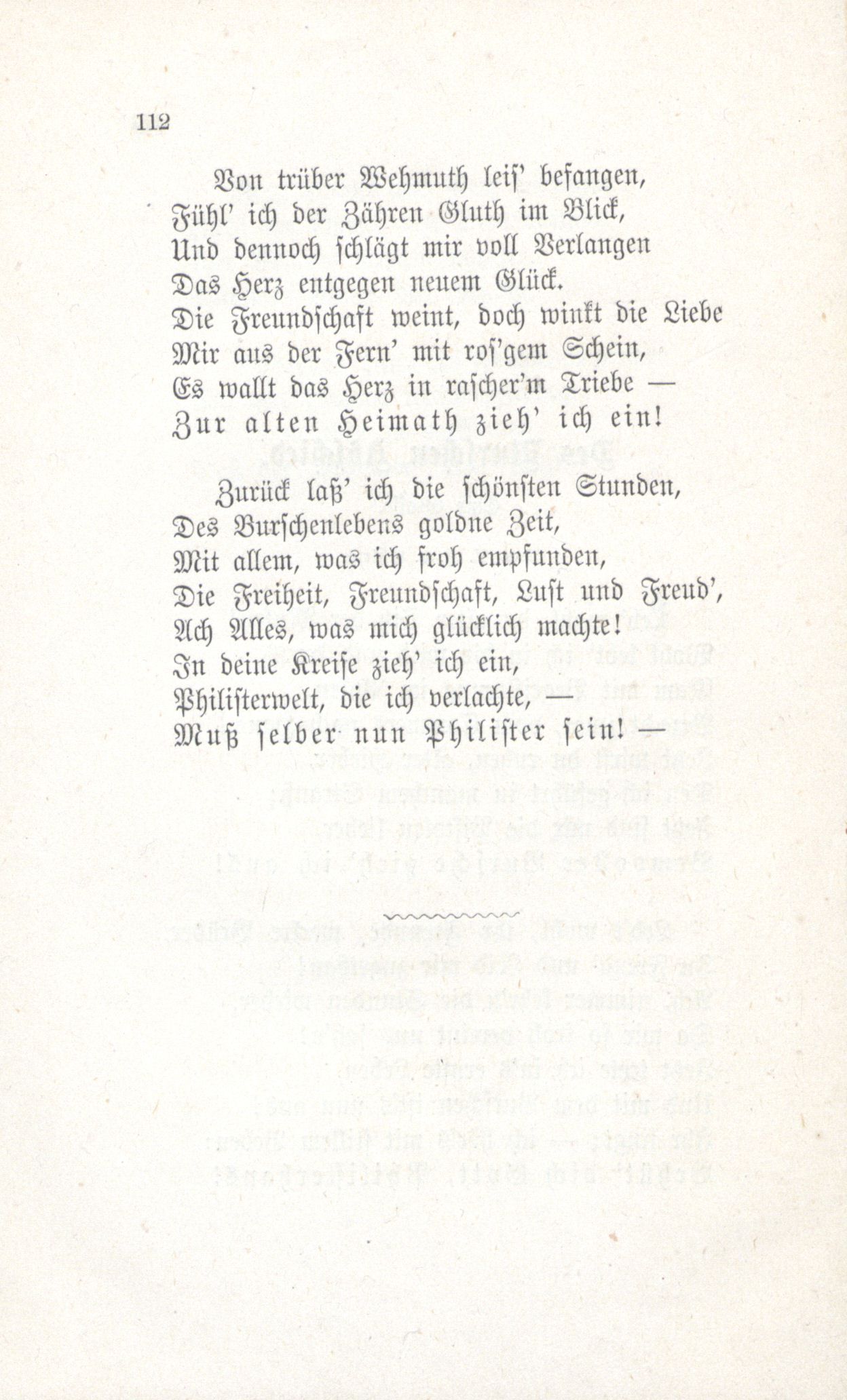 Des Burschen Abschied (1880) | 2. (112) Haupttext