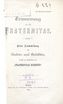 Erinnerung an die Fraternitas (1880) | 3. Titelblatt