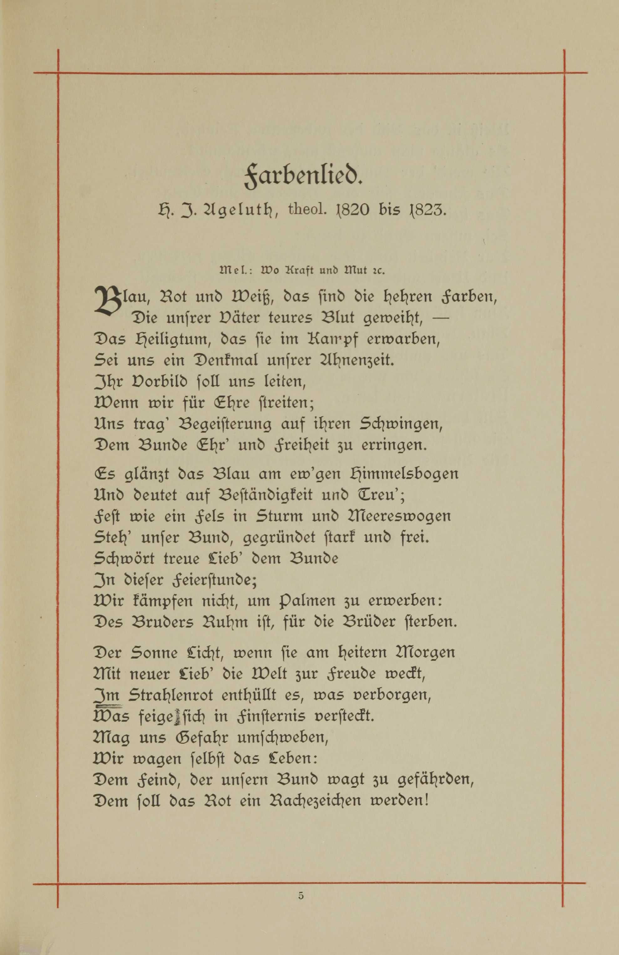 Erinnerung an die Fraternitas (1893) | 10. (5) Põhitekst