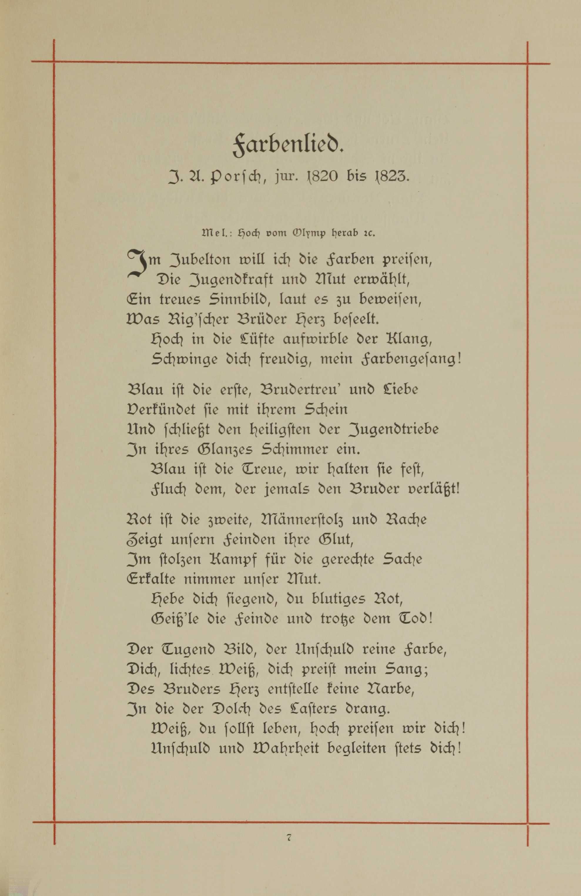 Erinnerung an die Fraternitas (1893) | 12. (7) Haupttext