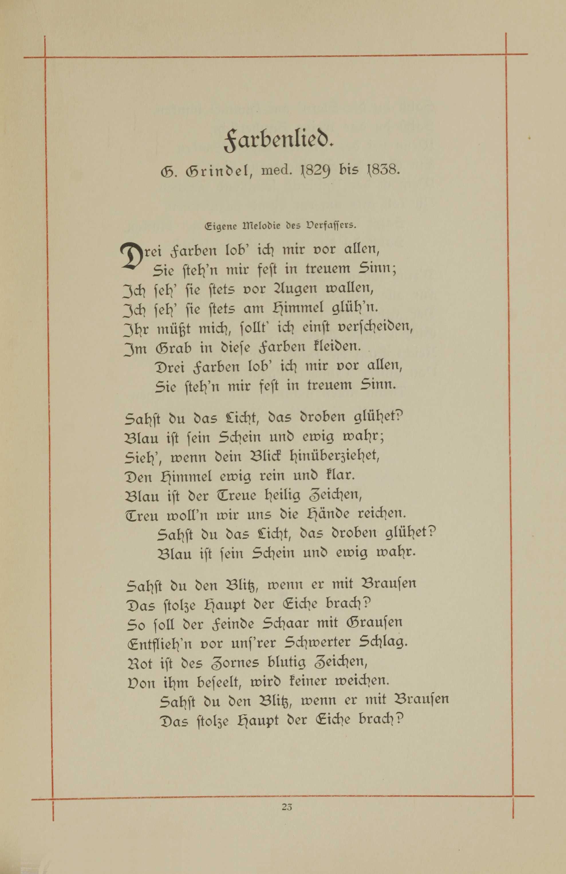 Farbenlied (1893) | 1. (23) Põhitekst