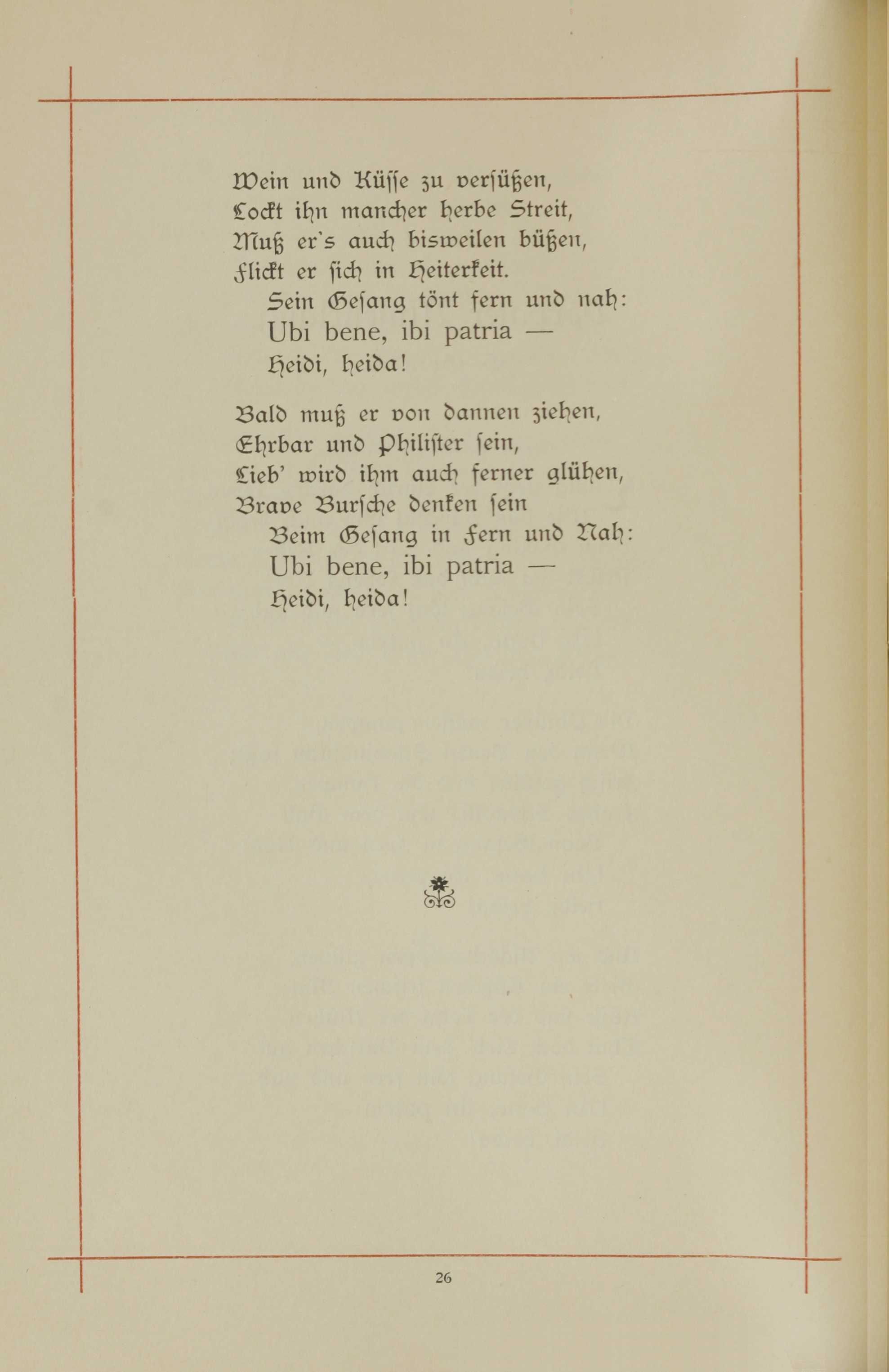 Erinnerung an die Fraternitas (1893) | 31. (26) Haupttext