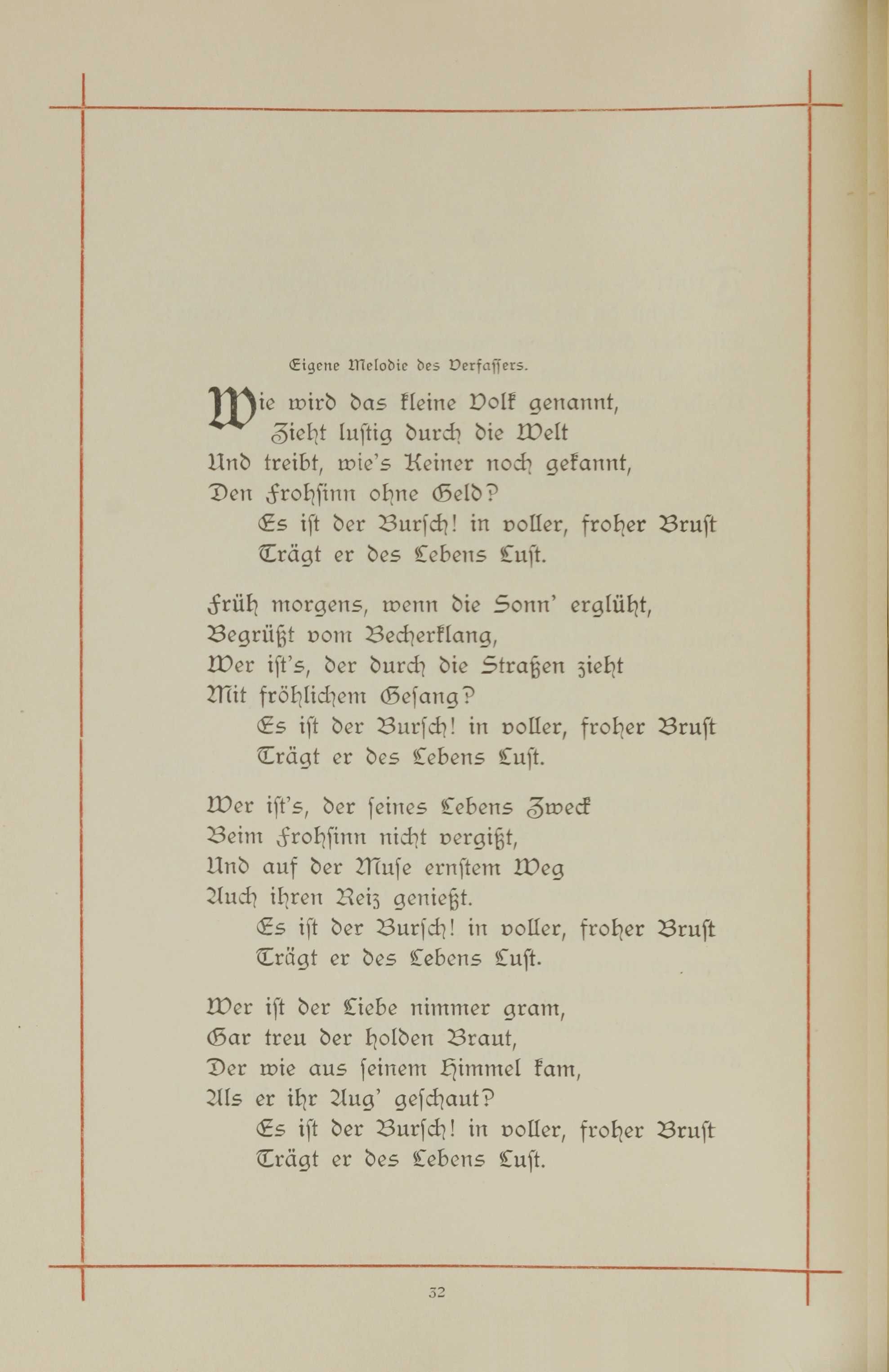 Erinnerung an die Fraternitas (1893) | 37. (32) Main body of text
