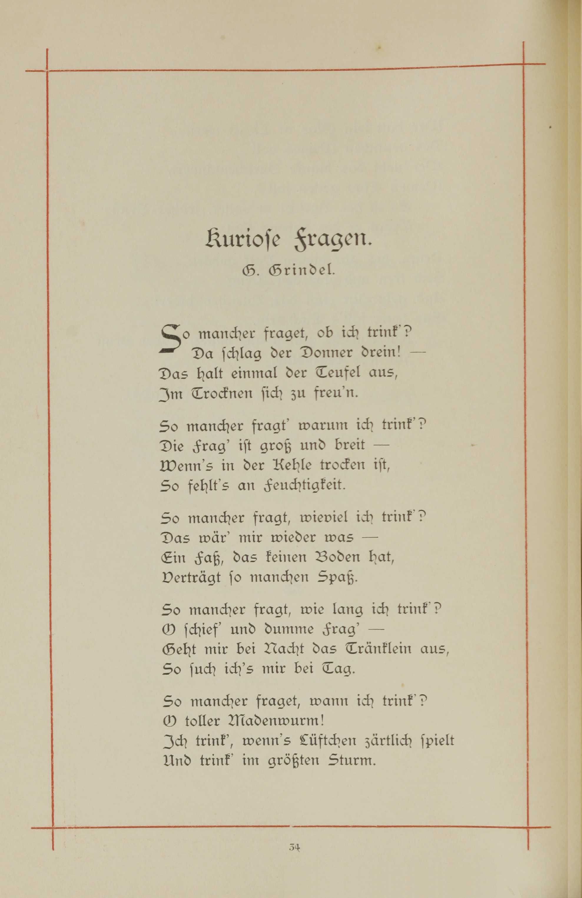 Erinnerung an die Fraternitas (1893) | 39. (34) Main body of text