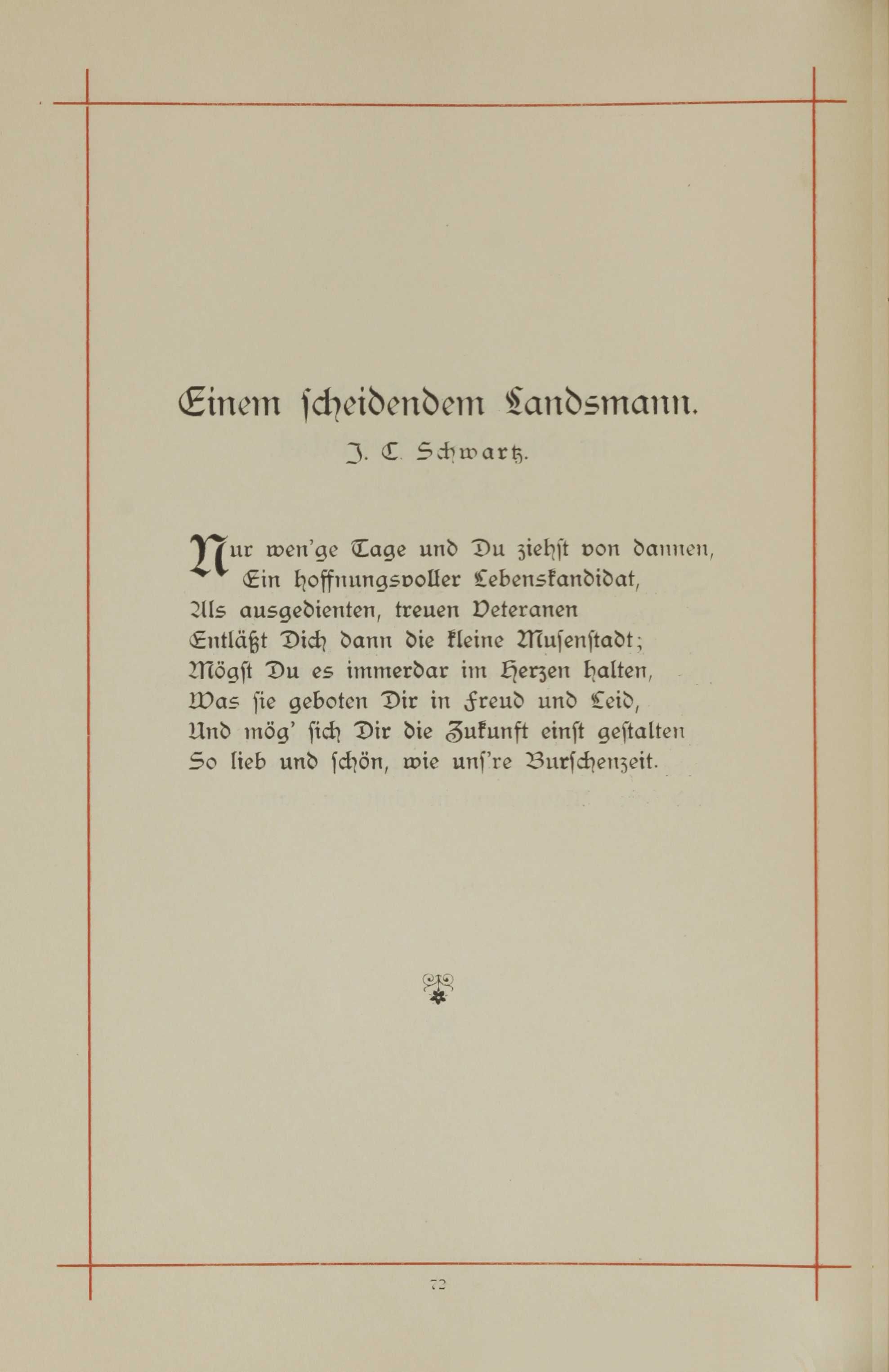Erinnerung an die Fraternitas (1893) | 77. (72) Haupttext