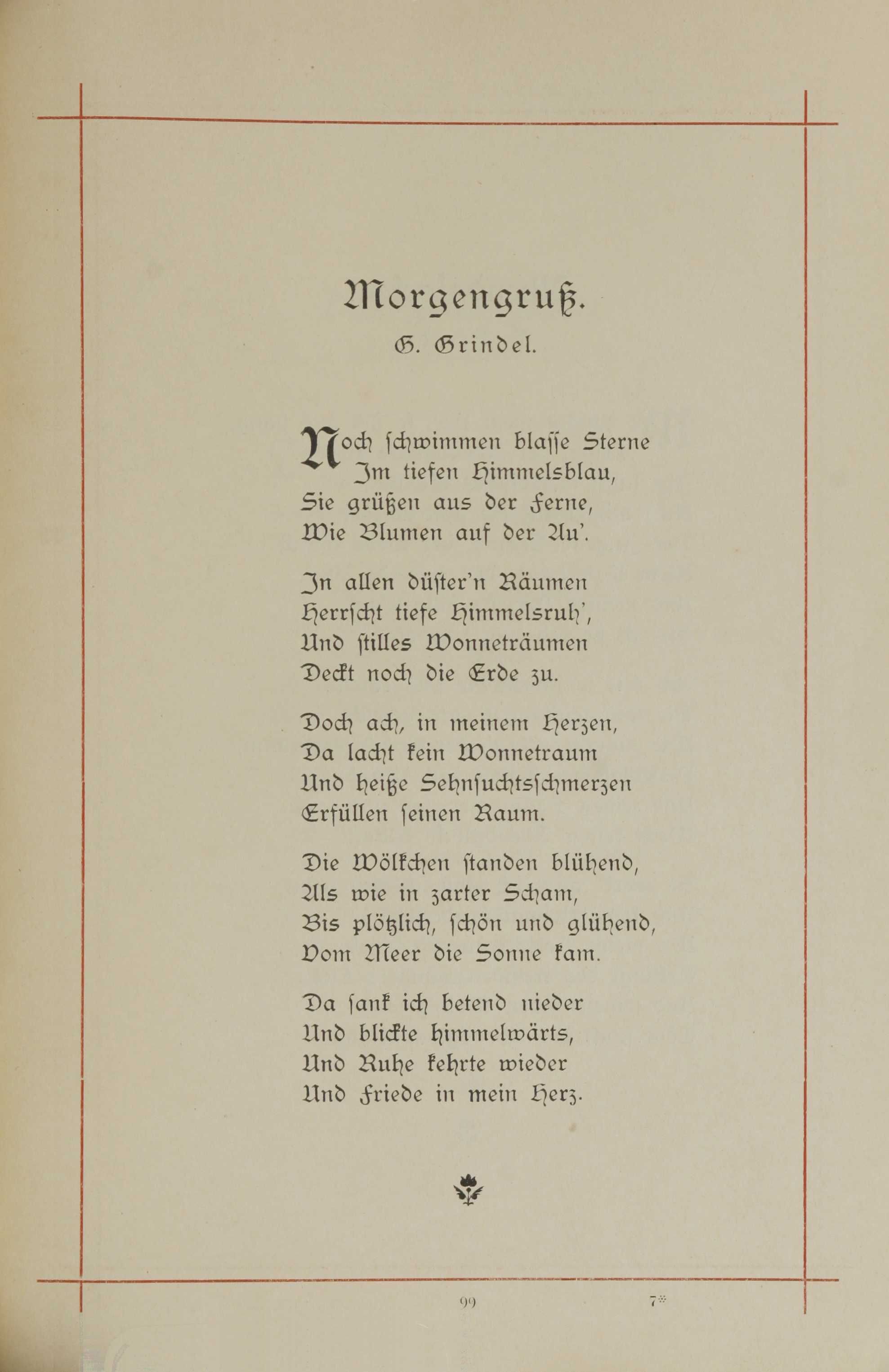 Morgengruss (1893) | 1. (99) Haupttext